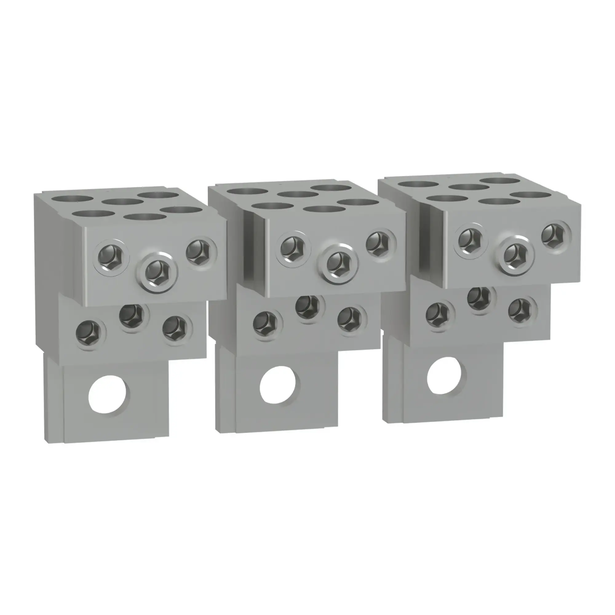 Schneider Electric TPSCON47 Aluminium-Kabelverbinder, TransferPacT, für 6 Kabel 1,5 bis 35 mm², Rahmen 250A, 3P, Satz mit 3 Stück (img_002)