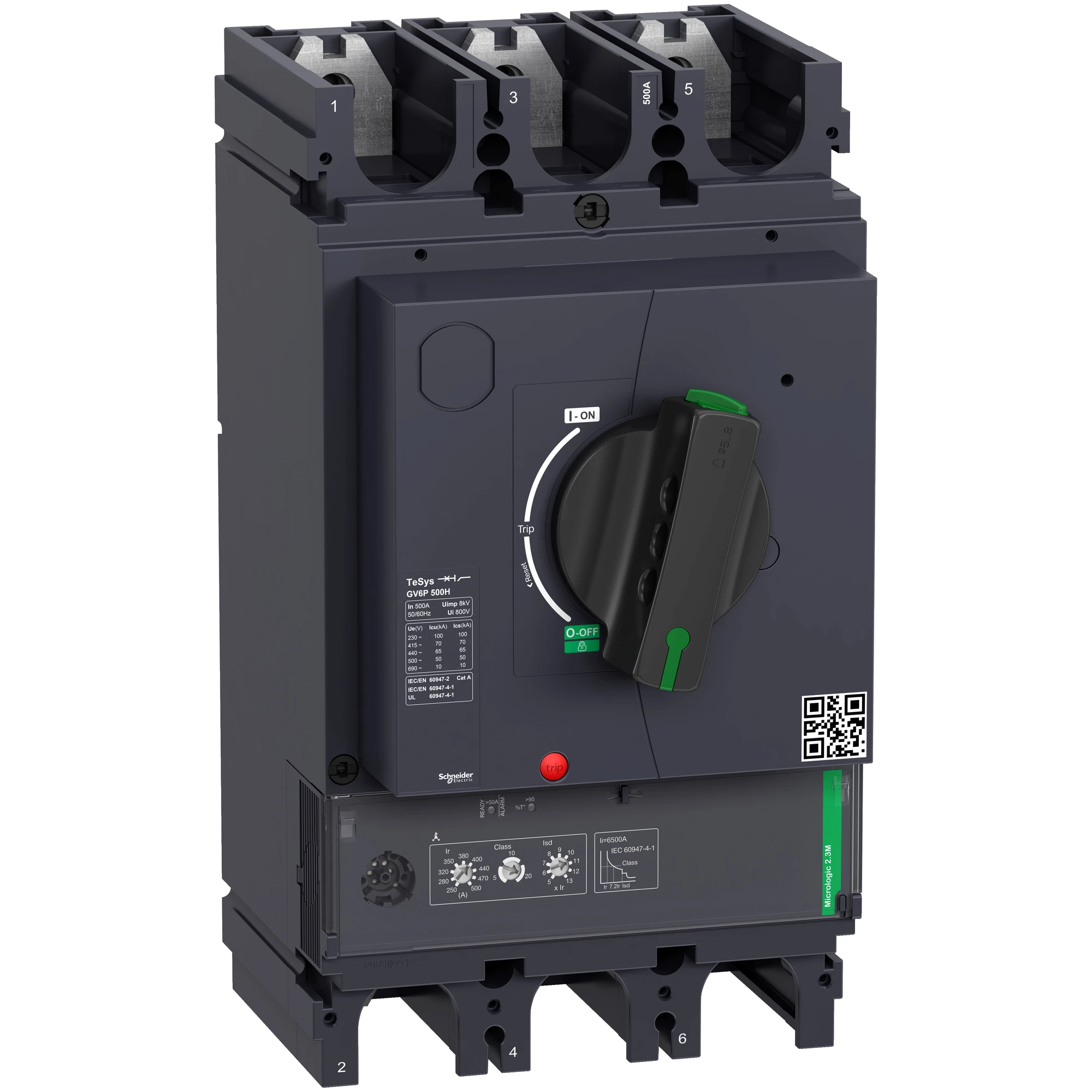Schneider Electric GV6P500H Motor protection circuit breaker, TeSys GV6, 3P, 500A, Icu 70kA, thermomagnetic (img_001) Schneider Electric GV6P500H Motor protection circuit breaker, TeSys GV6, 3P, 500A, Icu 70kA, thermomagnetic (img_001)