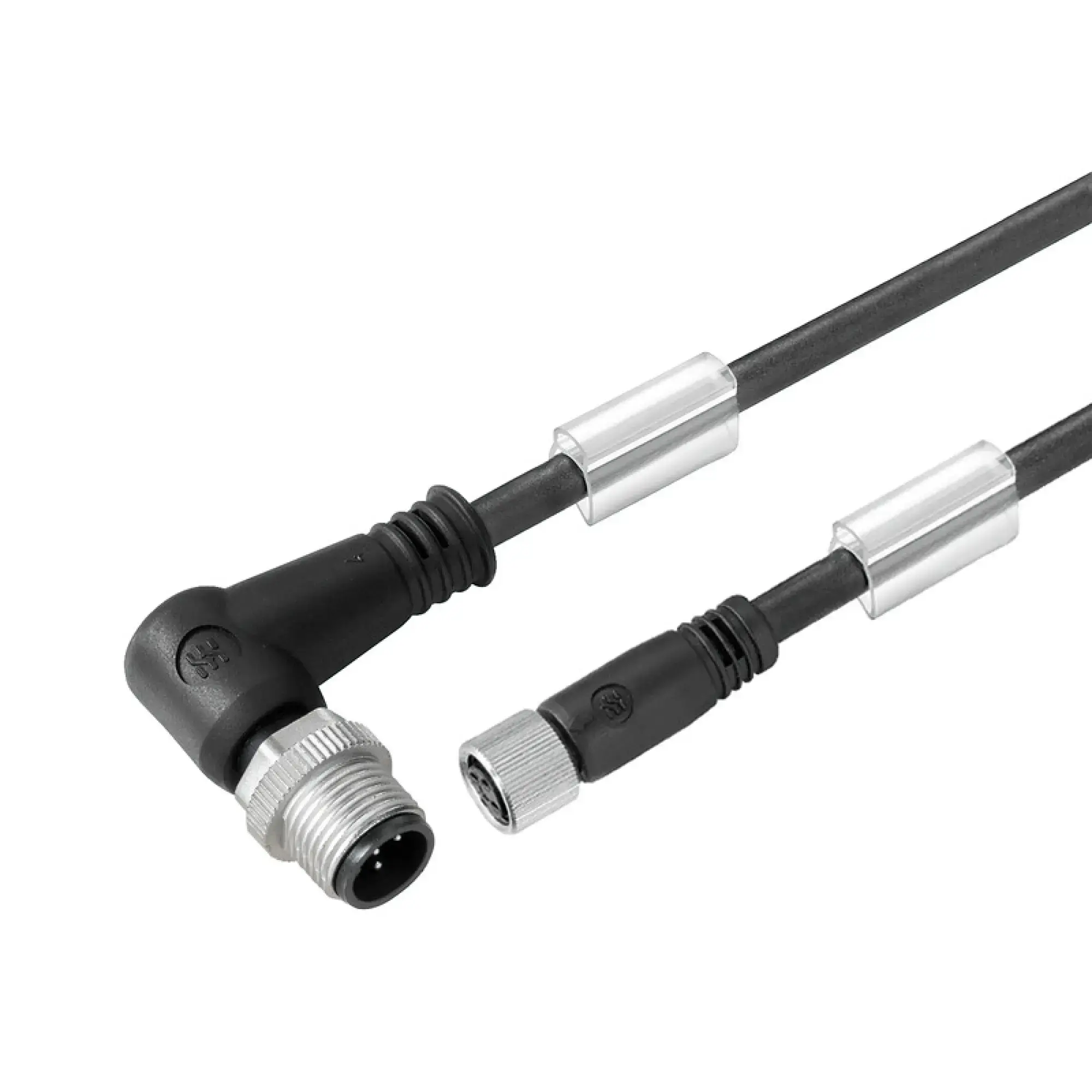 Weidmüller 1304740150 Sensor-actuator Cable (assembled), Connecting line, M12 / M8, Number of poles: 3, pin, angled - bush straight, LED: No, Cable length: 1.5 m, Shielded: (img_001)