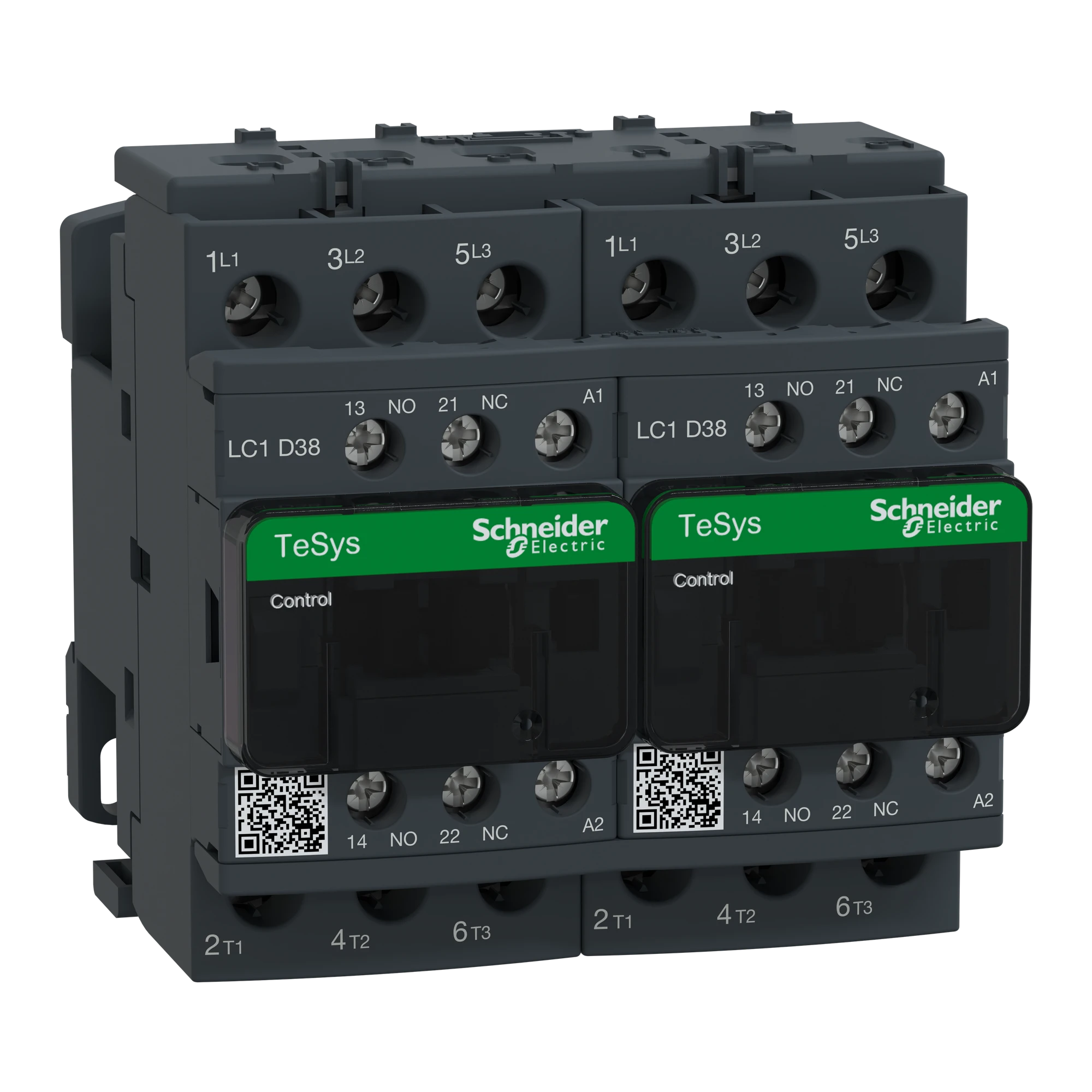 Schneider Electric LC2D38P7 Reversing contactor combination, 3p+1NO+1NC, 18.5kW/400V/AC3 38A, coil 230V 50/60Hz (img_001) Schneider Electric LC2D38P7 Reversing contactor combination, 3p+1NO+1NC, 18.5kW/400V/AC3 38A, coil 230V 50/60Hz (img_001)