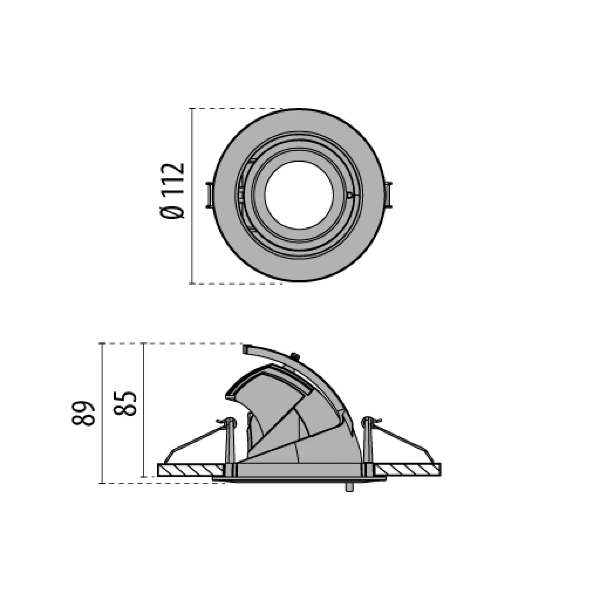 Performance iN Lighting LTY1252DA930 LED-Einbaustrahler 3000K 12W DALI runde gebündelte Optik LTY1252DA930 (img_002)