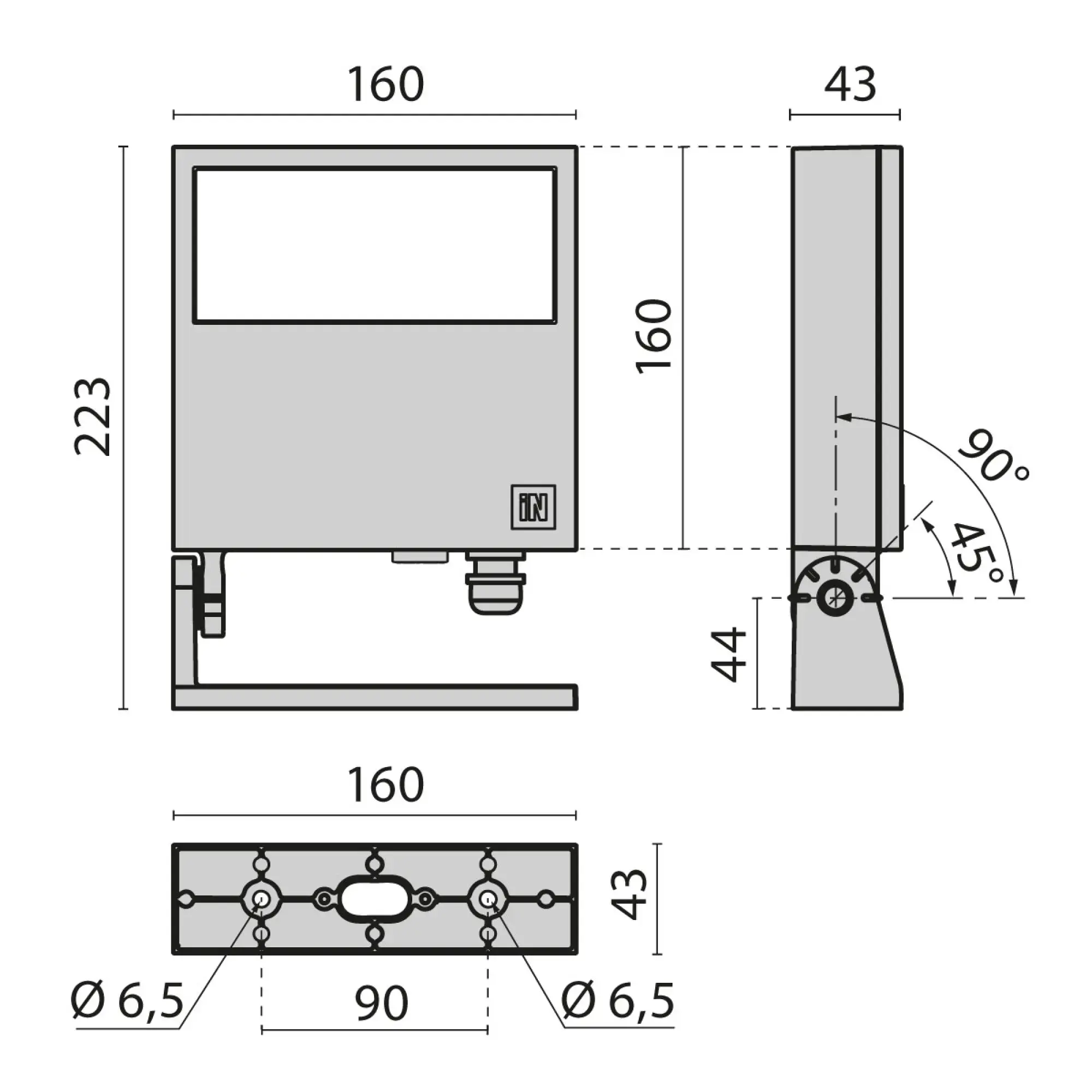 Performance iN Lighting 305101 LED-Scheinwerfer 3000K 18W DALI runde gebündelte Optik 305101 (img_002)