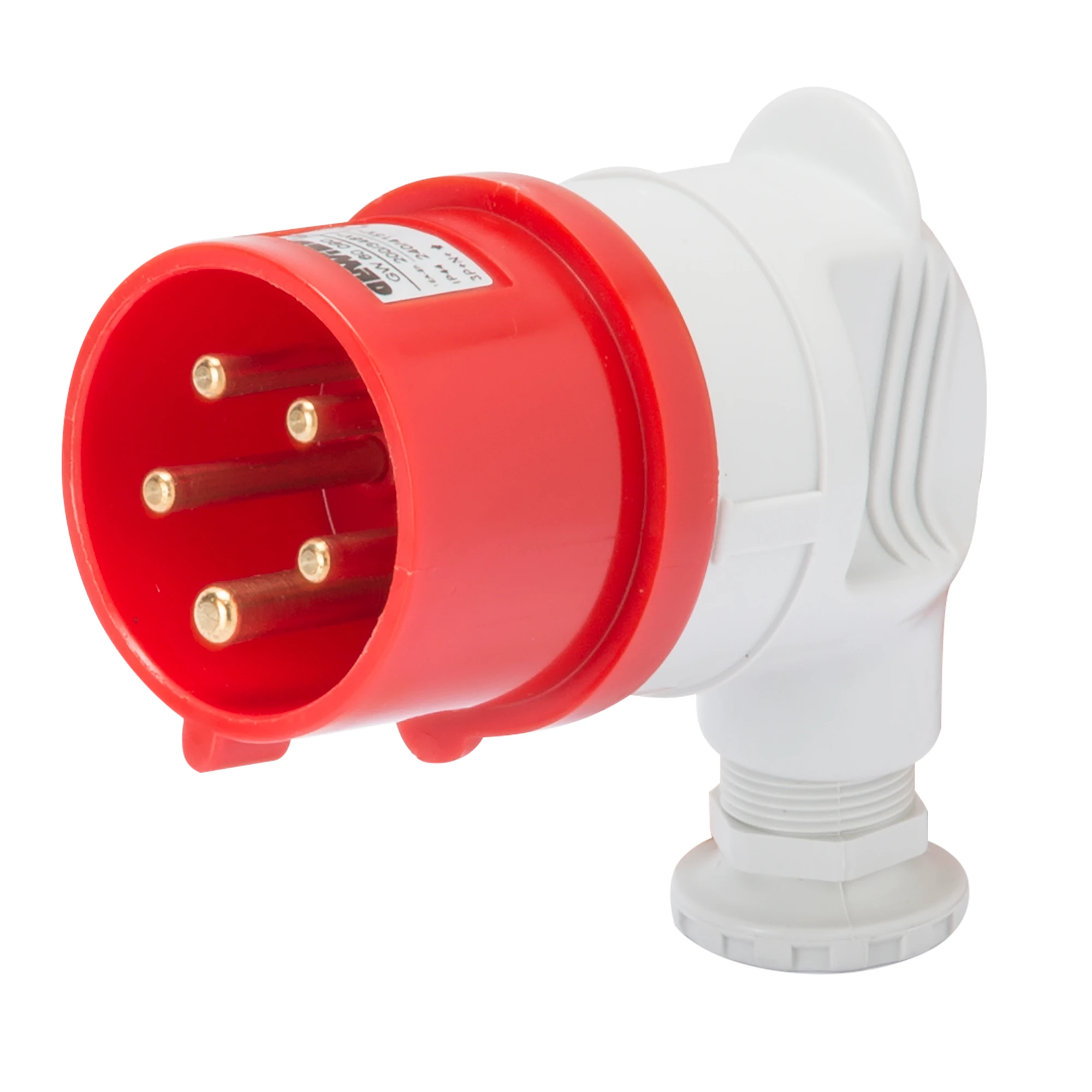 GEWISS GW60099 90° PLUG - IP44 - 2P+E 32A 380-415V 50/60HZ - RED - 9H - SCREW WIRING (img_001)
