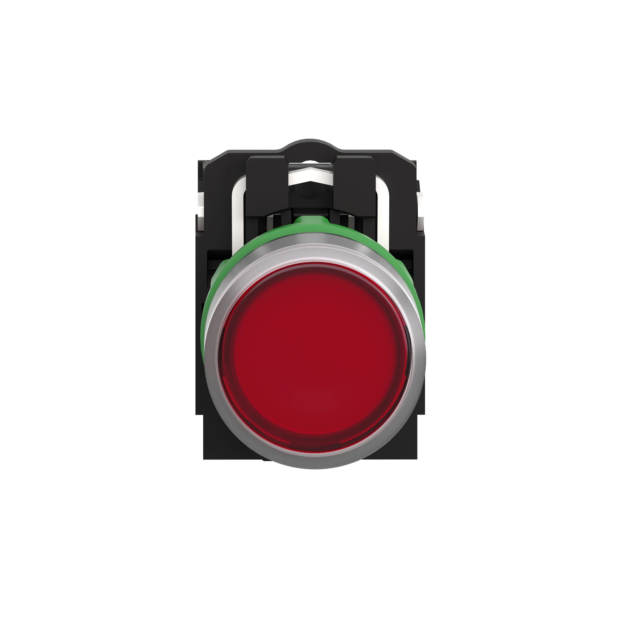 Schneider Electric XB5AW34M5C0 Illuminated push-button, Harmony XB5, plastic, light grey, red, 22mm, universal LED, smooth dome, 1NO + 1NC, 230-240V AC (img_003)