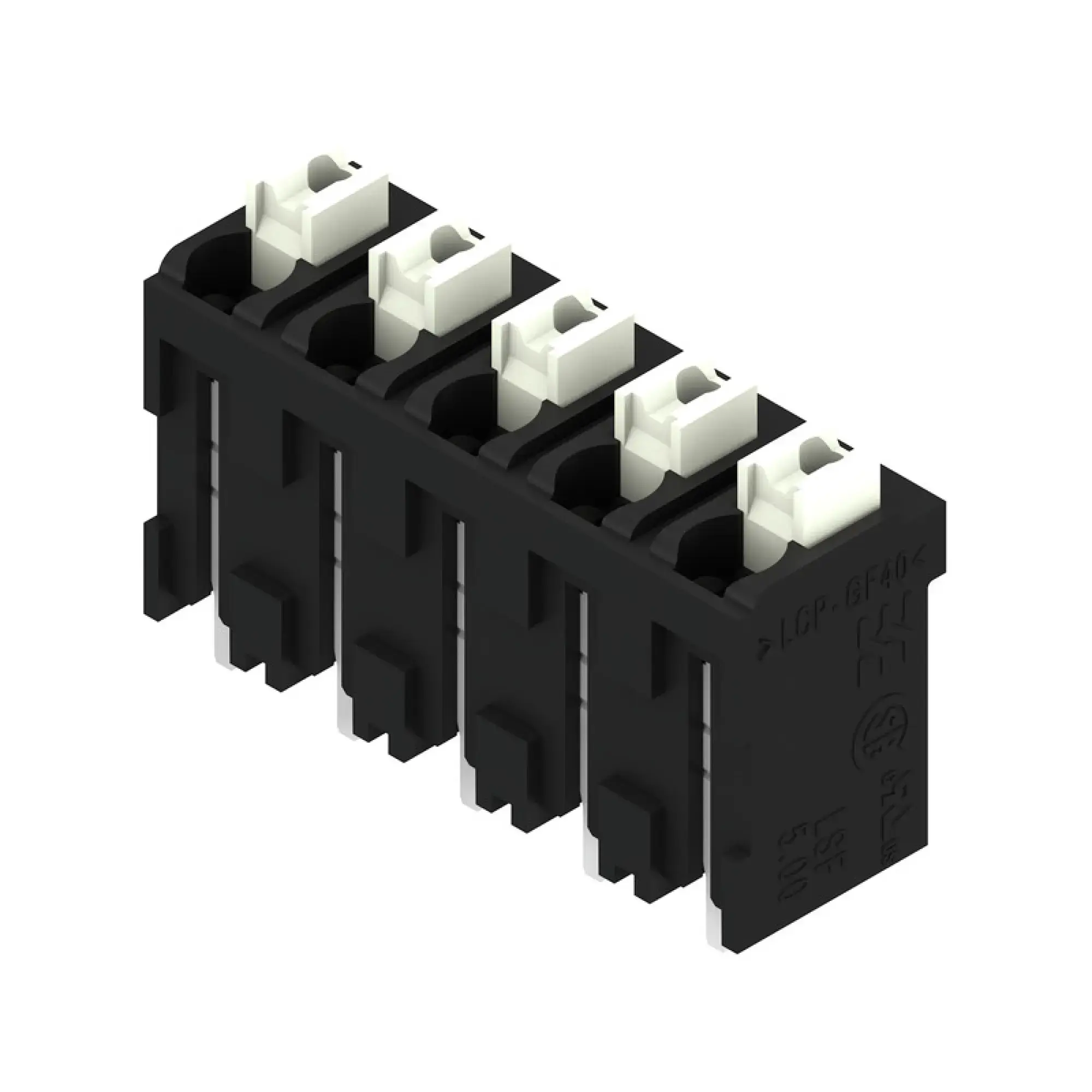 Weidmüller 1876060000 PCB terminal, 320 V, 17.5 A, Pitch in mm: 5.00, 1.5 mm², Number of poles: 5, PUSH IN with actuator, THT/THR solder connection, 180°, Tape (img_001)