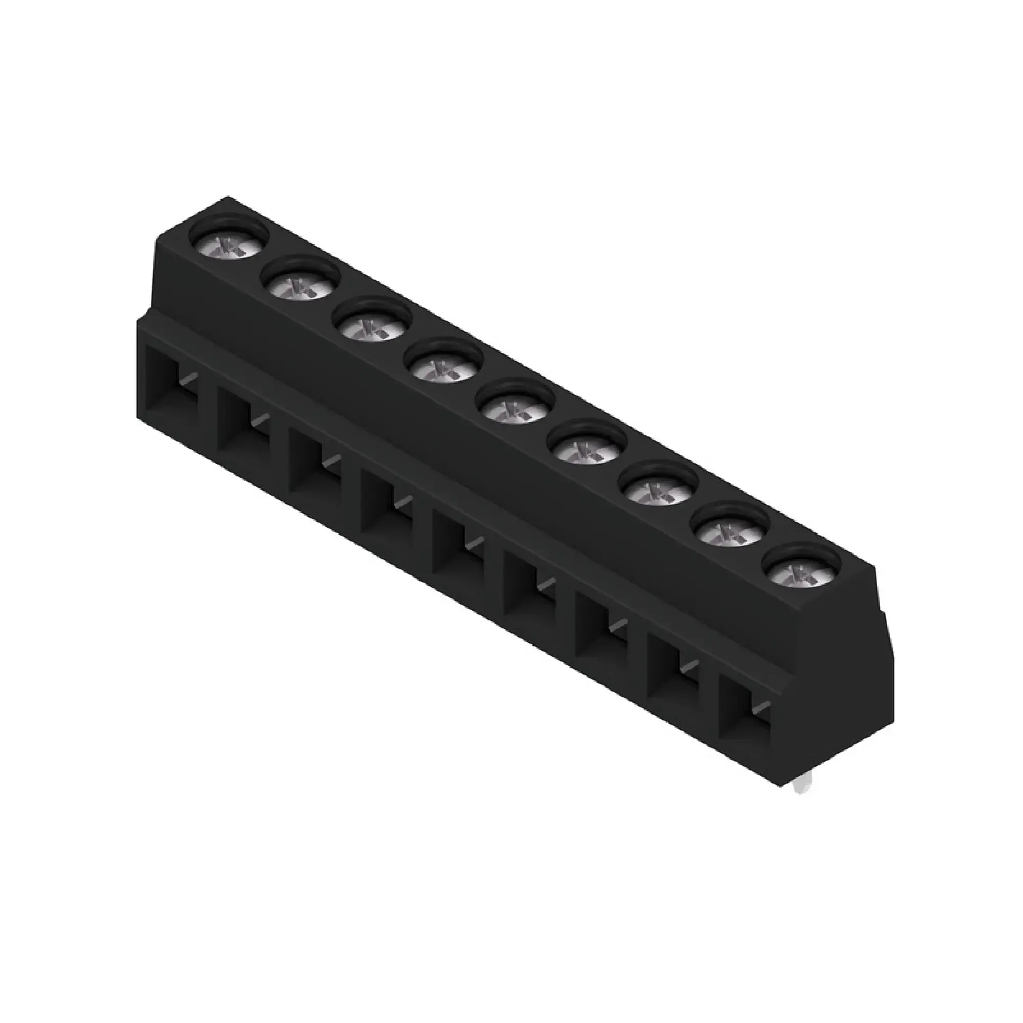 Weidmüller 1810920000 PCB terminal, 320 V, 17.5 A, Pitch in mm: 5.08, 1.5 mm², Number of poles: 9, Clamping yoke connection, THT solder connection, 90°, Box (img_001) Weidmüller 1810920000 PCB terminal, 320 V, 17.5 A, Pitch in mm: 5.08, 1.5 mm², Number of poles: 9, Clamping yoke connection, THT solder connection, 90°, Box (img_001)