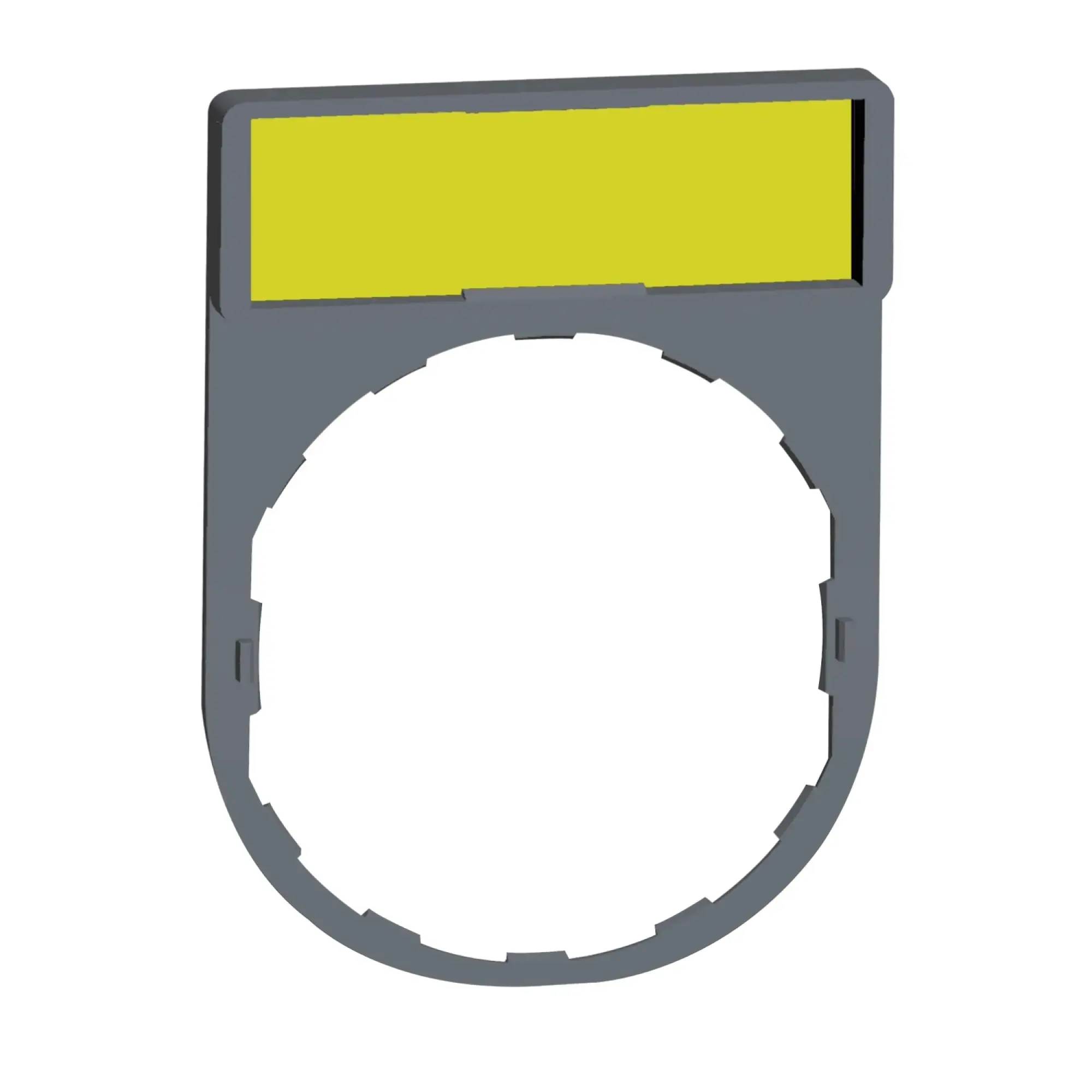 Schneider Electric ZBY4101C0 Label holder 30x40mm, unlabelled white/yellow, for Harmony 22mm, in grey (img_002)