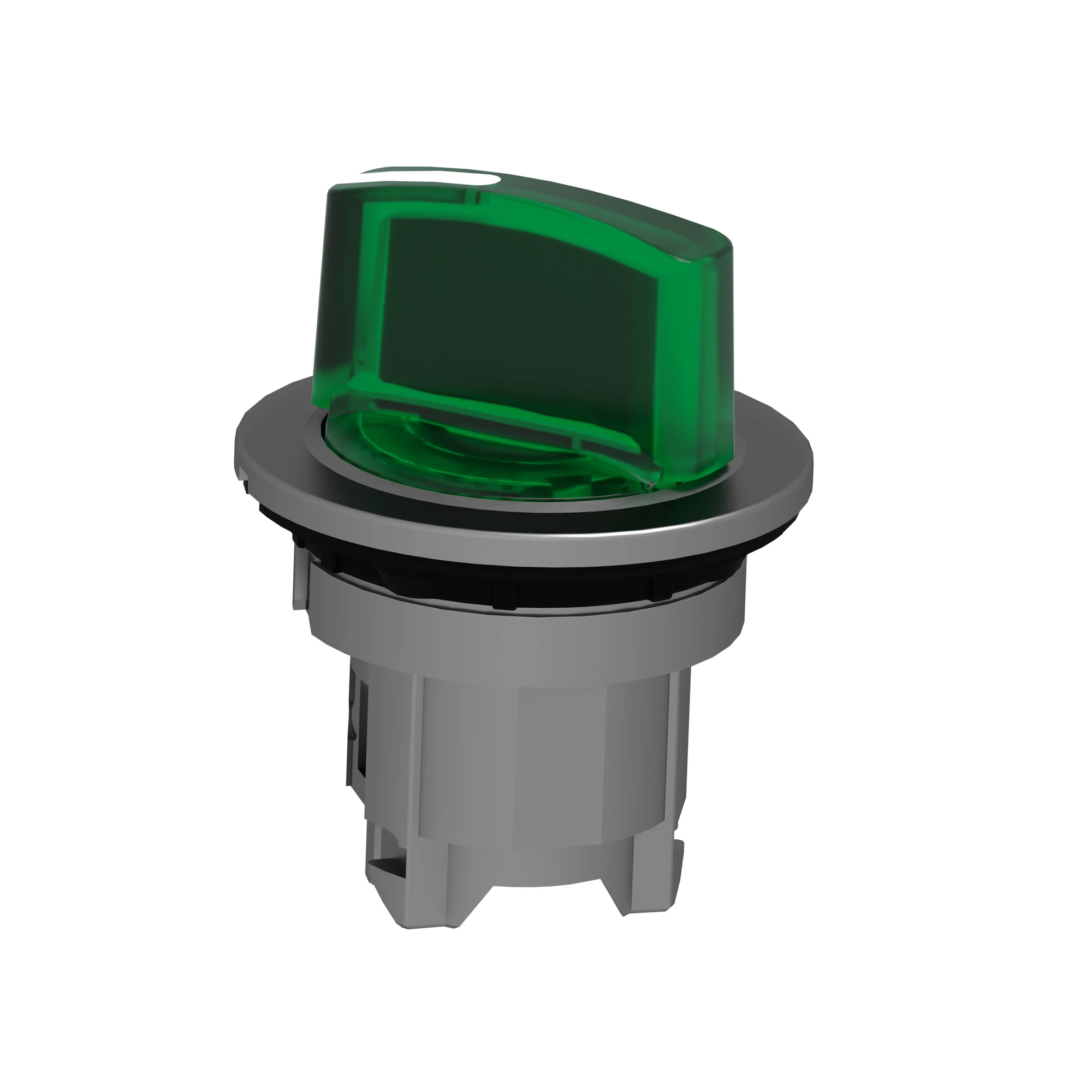 Schneider Electric ZB4FK1433 Illuminated Selector Switch, Front Element, Harmony XB4F, Metal, 30mm, Green, for Universal LED, 2 Positions, Momentary (img_005)