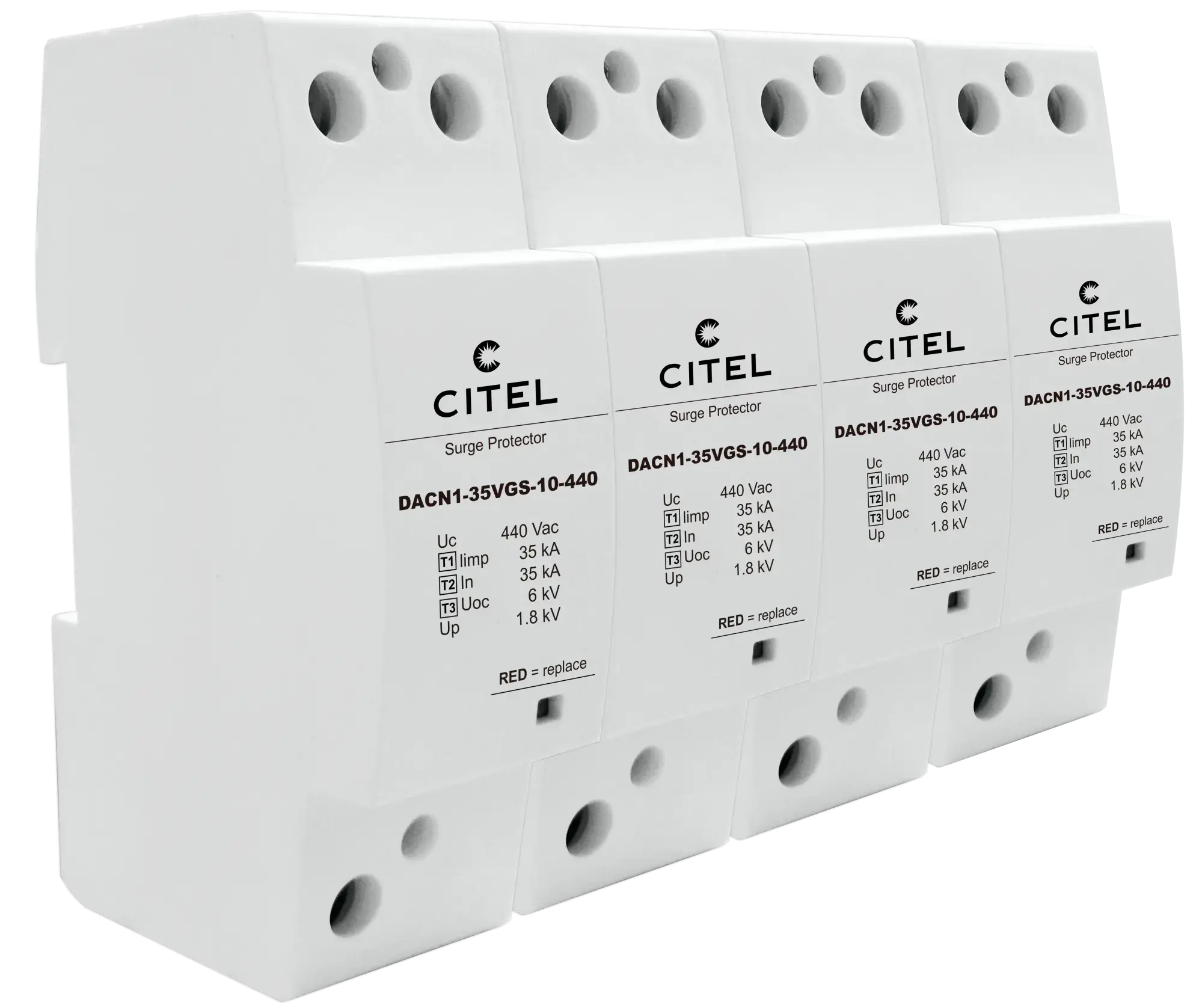 Citel 29324022 Kombi-Ableiter 4-polig Typ 2+3 für 400 V TNS Netze, für Windenergieanlagen (img_001)