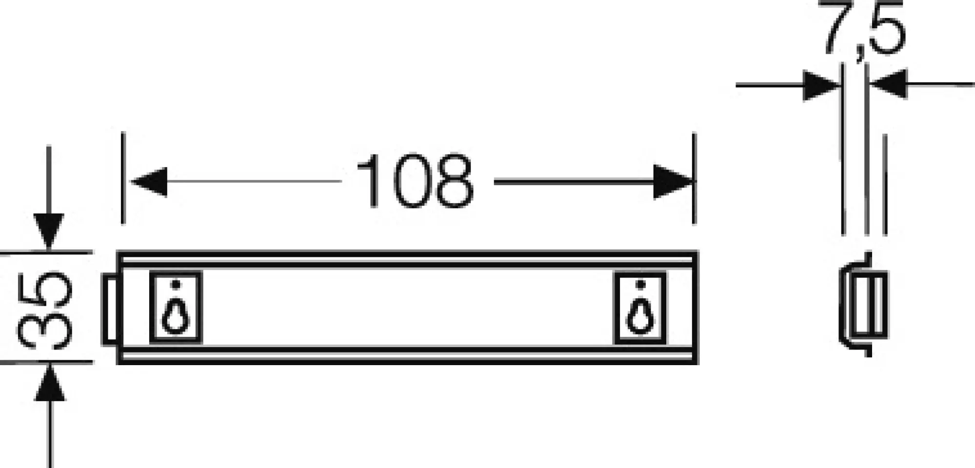 Hensel 3300150 Tragschiene Hutprofil 35 mm, für KG 9002 KG TS 02 (img_002)