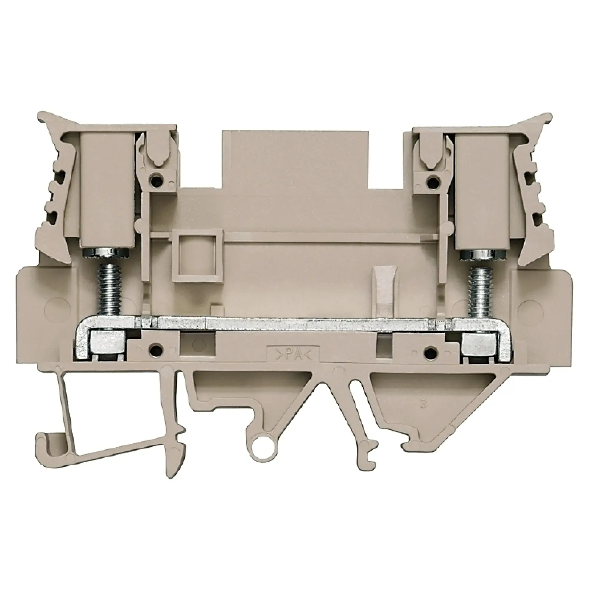 Weidmüller 1887220000 Feed-through terminal block, Screw connection, dark beige, 6 mm², 41 A, 800 V, Number of connections: 2 (img_001)