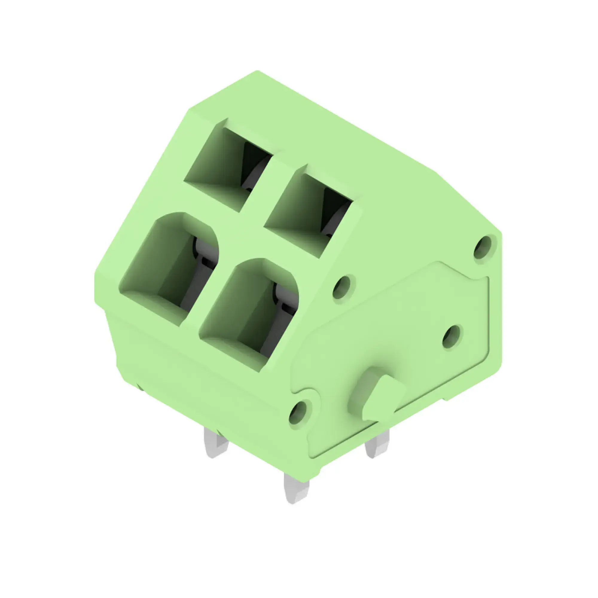 Weidmüller 1812060000 PCB terminal, 320 V, 24 A, Pitch in mm: 5.00, 2.5 mm², Number of poles: 2, Tension-clamp connection, THT solder connection, 135°, Box (img_001)