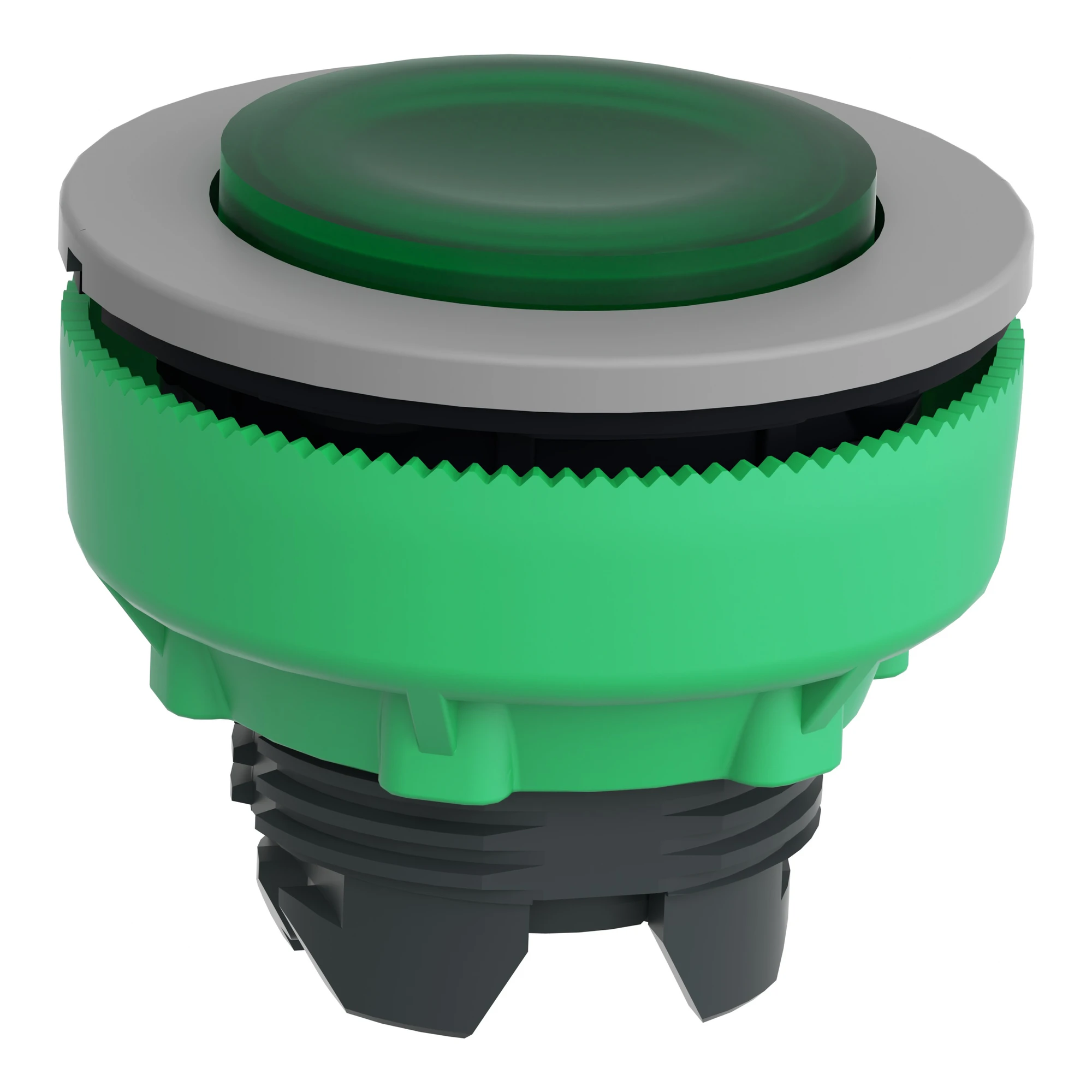 Schneider Electric ZB5FW133C0 Illuminated push-button, front element, Harmony XB5F, plastic, 30mm, light grey, green, protruding, for universal LED (img_006)