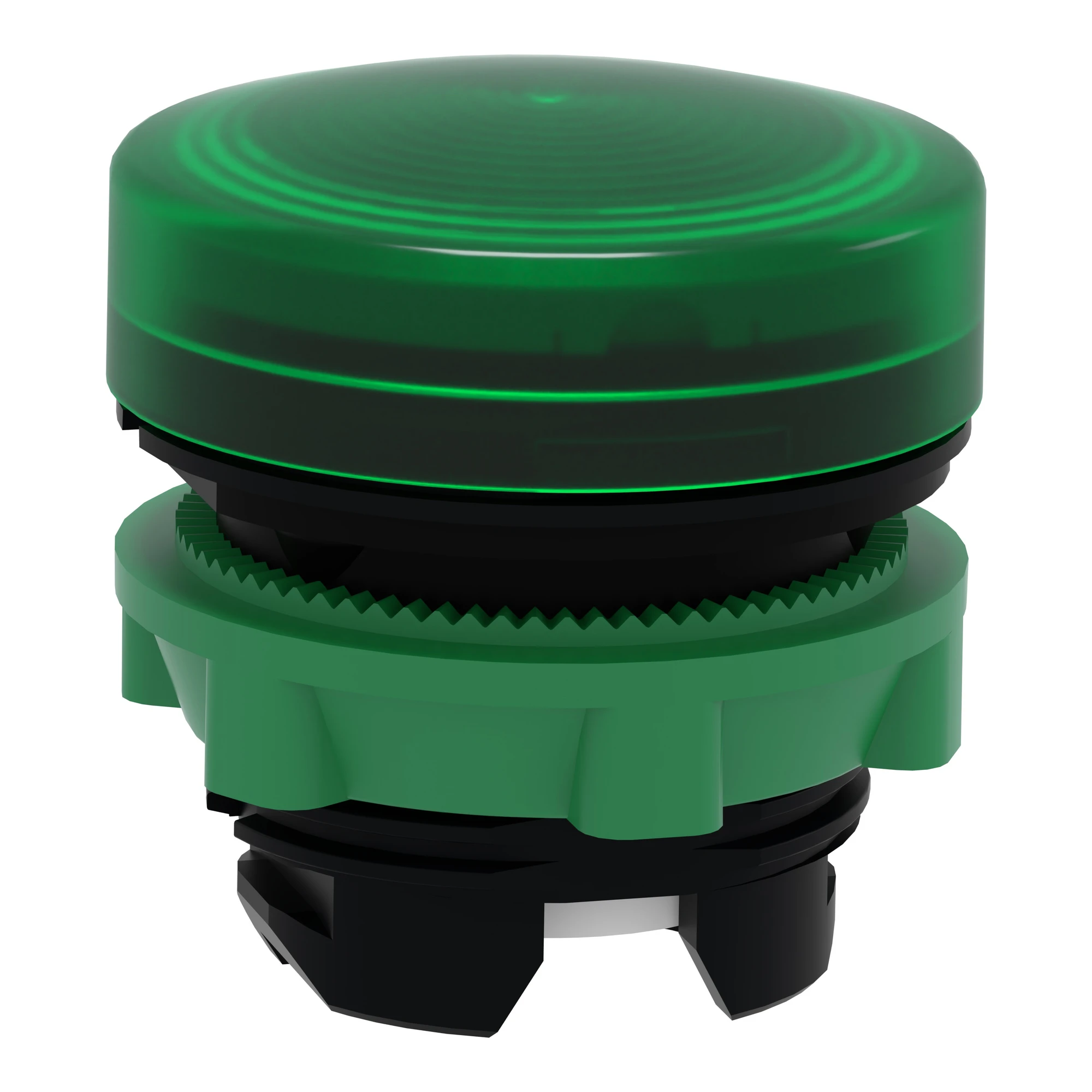 Schneider Electric ZB5AV033S Pilot light, front element, Harmony XB5, plastic, 22mm, green, for universal LED, ribbed dome (img_007)