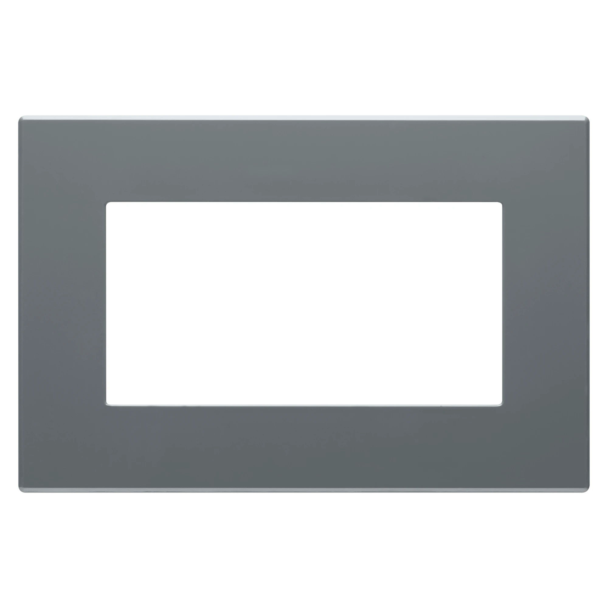 GEWISS GW35909AD DAHLIA PLATE - IN TECHNOPOLYMER - DOUBLE PLATE - DARK GREY (img_001)