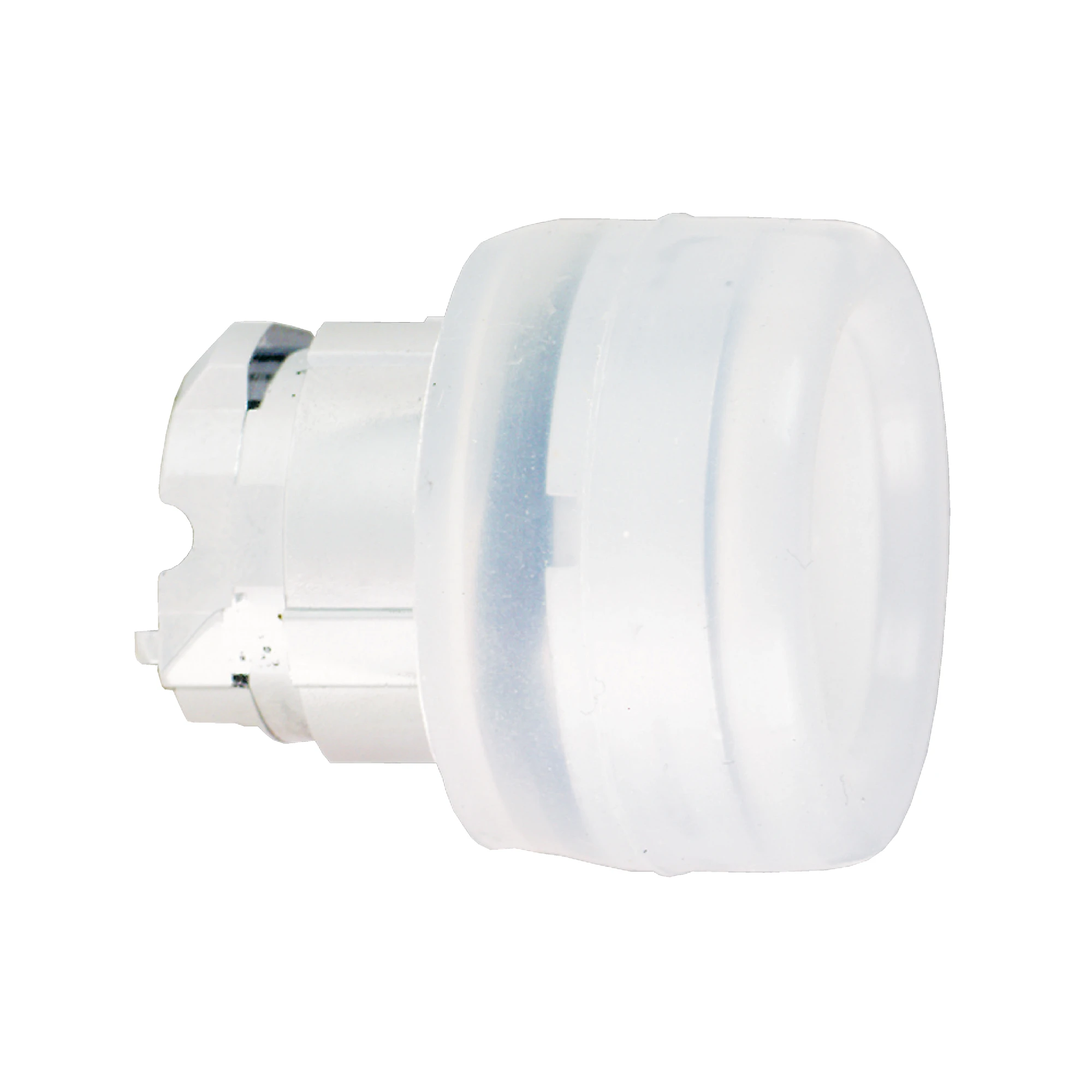 Schneider Electric ZB4BP1 Pushbutton, Front Element, Harmony XB4, Metal, 22mm, White, Projecting, Unlabeled, Momentary, with Protective Cap (img_001)