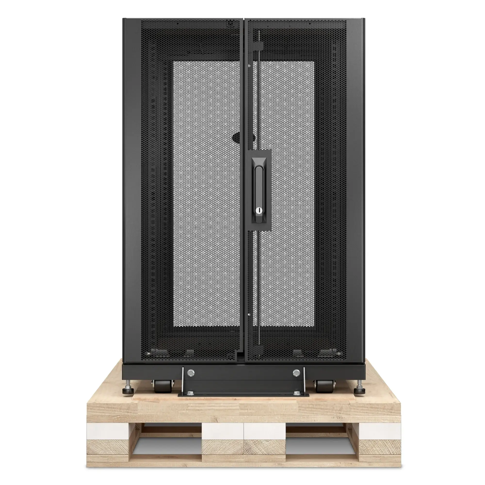 APC AR3006SP APC NetShelter SX, 18 HE Server Rack-Gehäuse, 600 mm x 900mm, mit schwarzen Seitenteilen und stoßdämpfendem Shock Packaging (img_001)