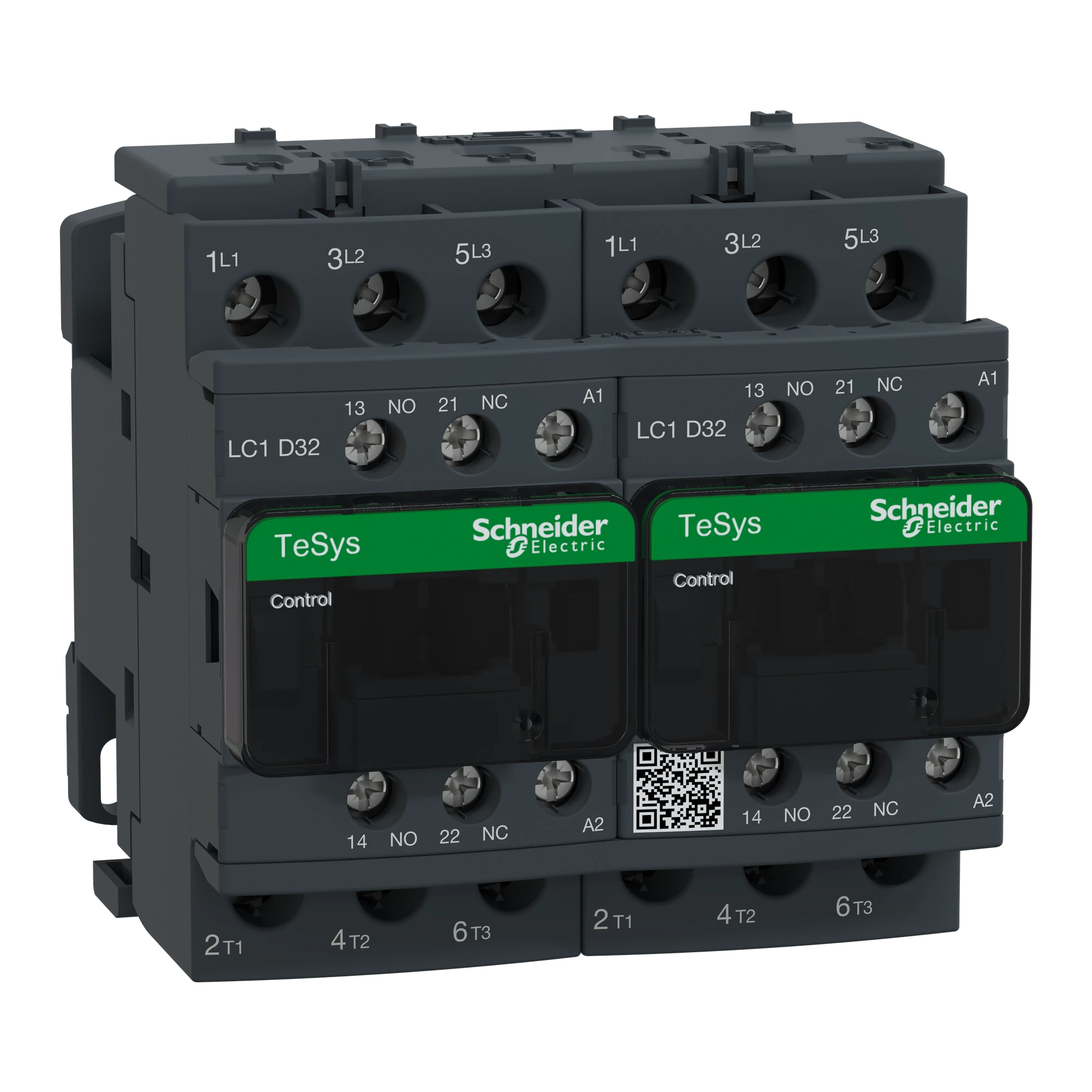 Schneider Electric LC2D32G7 Reversing contactor combination, 3p+1NO+1NC, 15kW/400V/AC3 32A, coil 120V 50/60Hz (img_001)