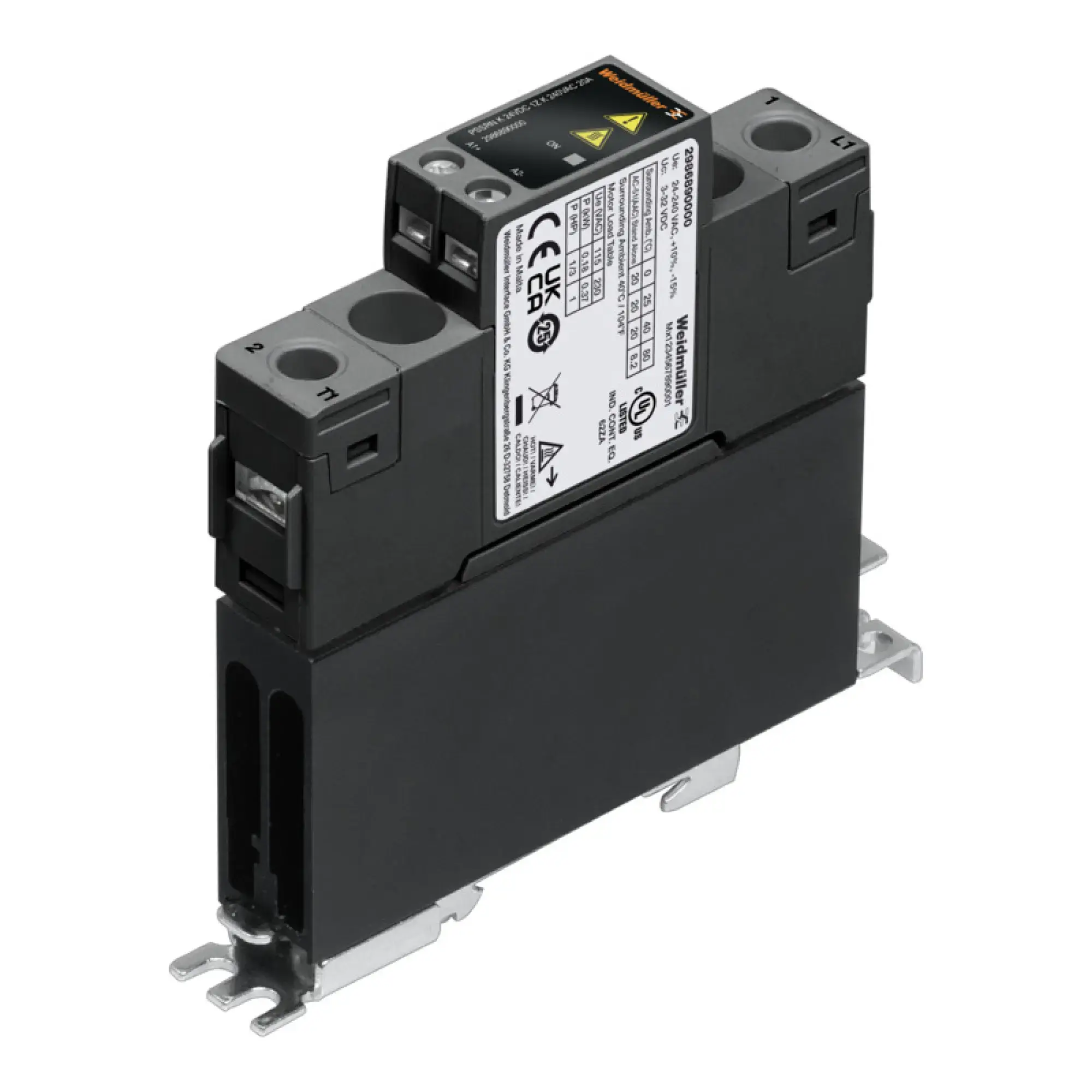 Weidmüller 2986890000 Solid state contactor, 3...32 V DC, 24…230 V AC +10% -15%, Continuous current: 20 A (img_001) Weidmüller 2986890000 Solid state contactor, 3...32 V DC, 24…230 V AC +10% -15%, Continuous current: 20 A (img_001)