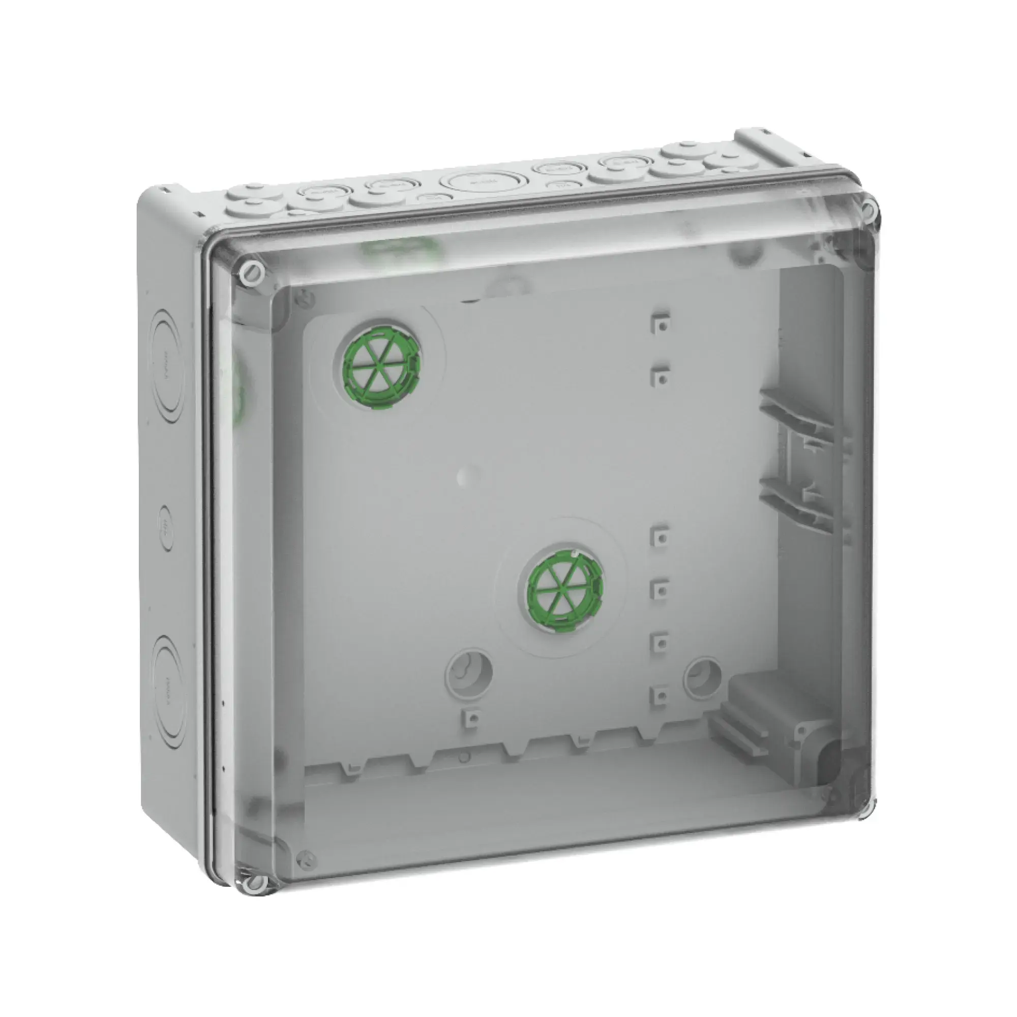 Spelsberg 73341101 Empty enclosure, transparent, Type of protection IP65, Impact strength IK08, Protection class II, Rated voltage 400V AC, DLG, Halogen free (img_001)