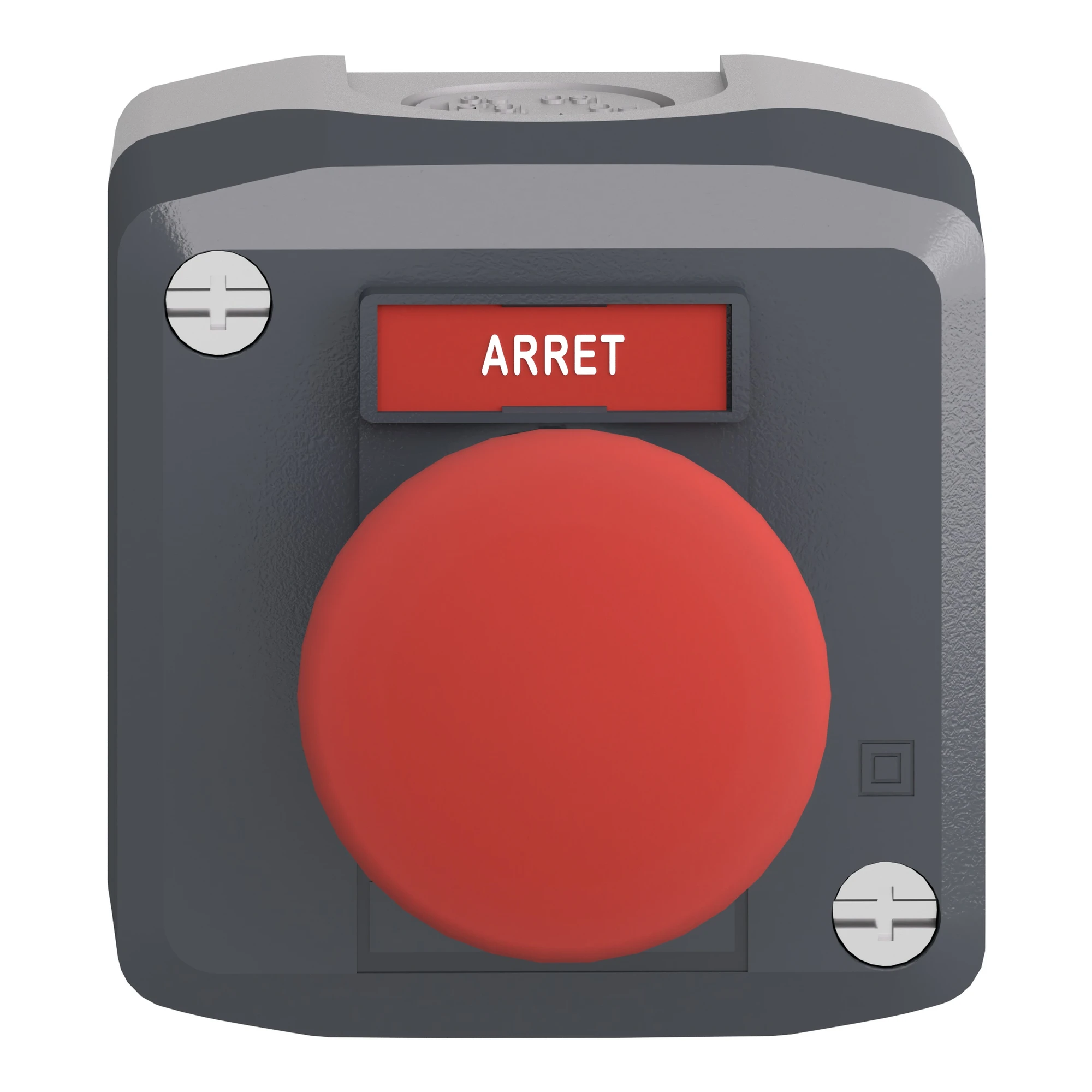 Schneider Electric XALD164 Surface mounting enclosure, Harmony XALD, plastic, dark grey, 1 emergency stop button, red, STOP, 22mm, 1NC (img_002) Schneider Electric XALD164 Surface mounting enclosure, Harmony XALD, plastic, dark grey, 1 emergency stop button, red, STOP, 22mm, 1NC (img_002)