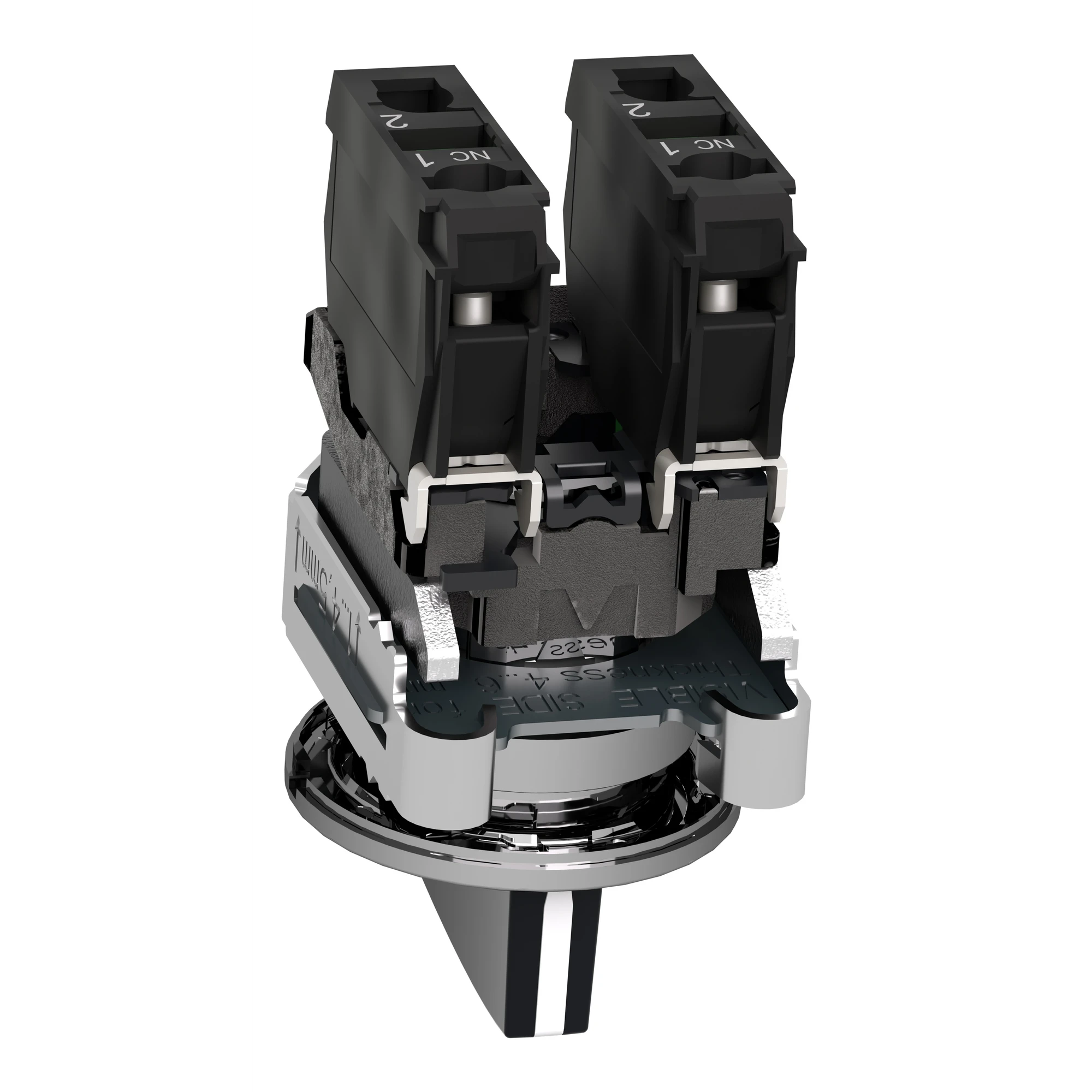 Schneider Electric XB4FJ33 Selector switch, Harmony XB4F, metal, 30mm, black, 3 positions, long toggle, latching, 2NC (img_006)