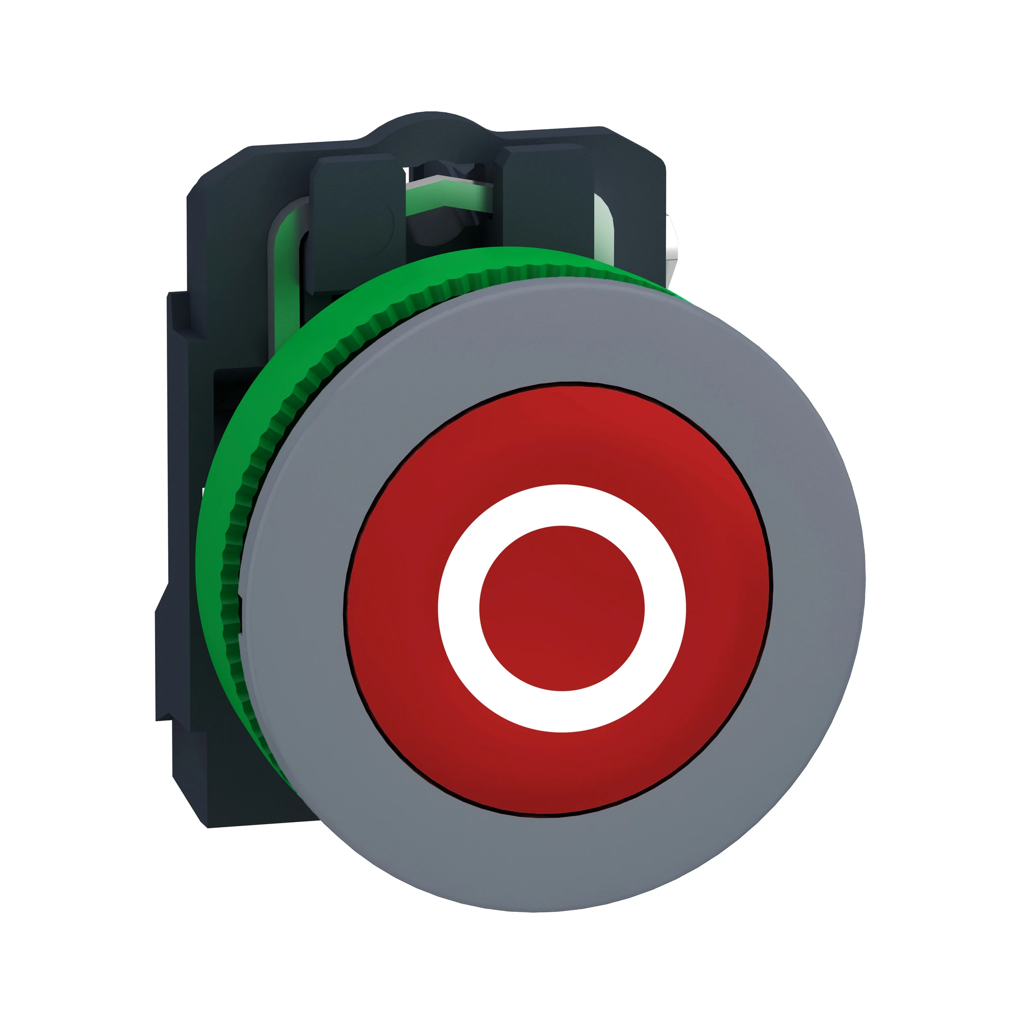 Schneider Electric XB5FA4322C0 Pushbutton, Harmony XB5F, plastic, light gray, red, labeled O, 30mm, momentary, 1NC (img_001) Schneider Electric XB5FA4322C0 Pushbutton, Harmony XB5F, plastic, light gray, red, labeled O, 30mm, momentary, 1NC (img_001)