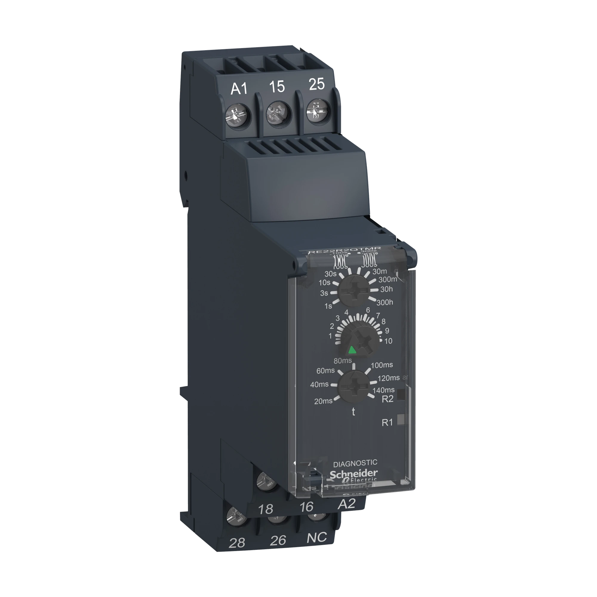 Schneider Electric RE22R2QTMR Time relay for star-delta starter, 0.05 s-300 h, 24-240VAC/DC, 2 W (img_001)