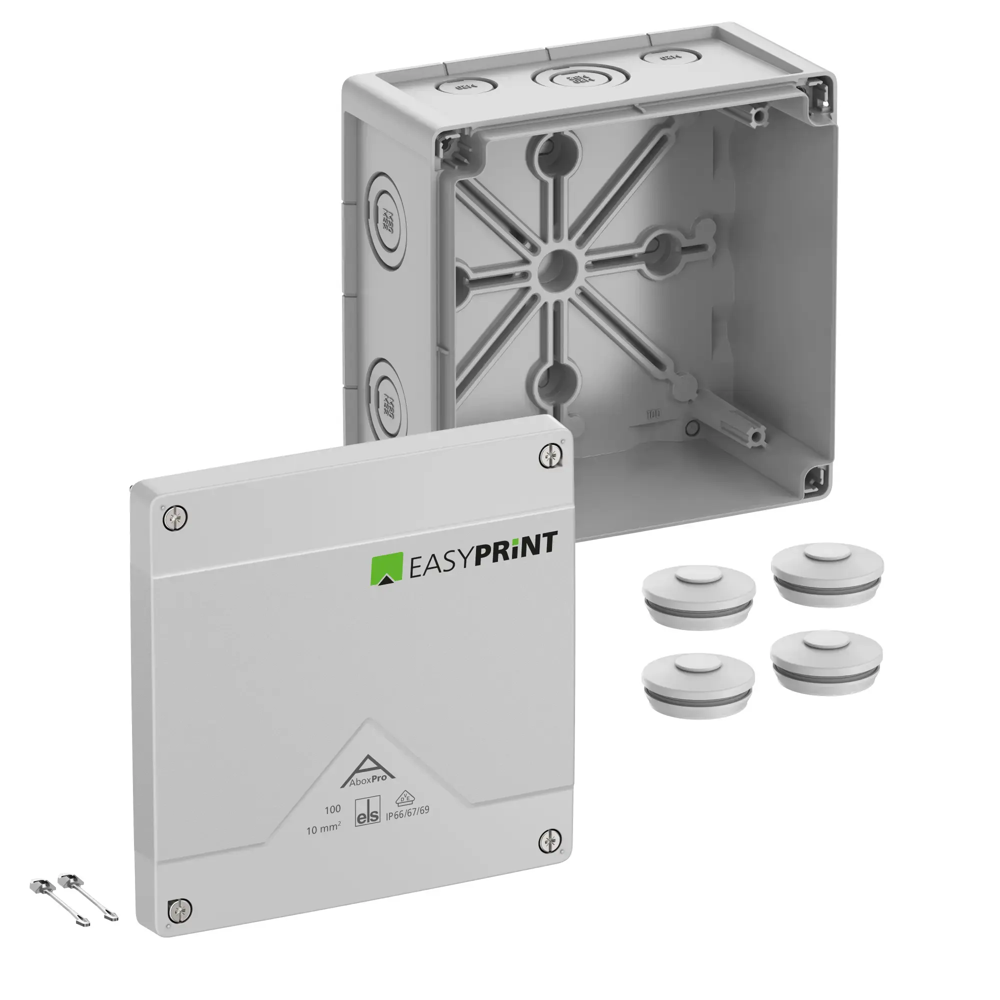 Spelsberg 410400EP Junction box, Type of protection IP66/IP67/IP69, max. 10², IK09, Protection class II, Ui 1000V AC, Ui 1000V DC, DLG, DNV, VDE, Halogen free (img_001)