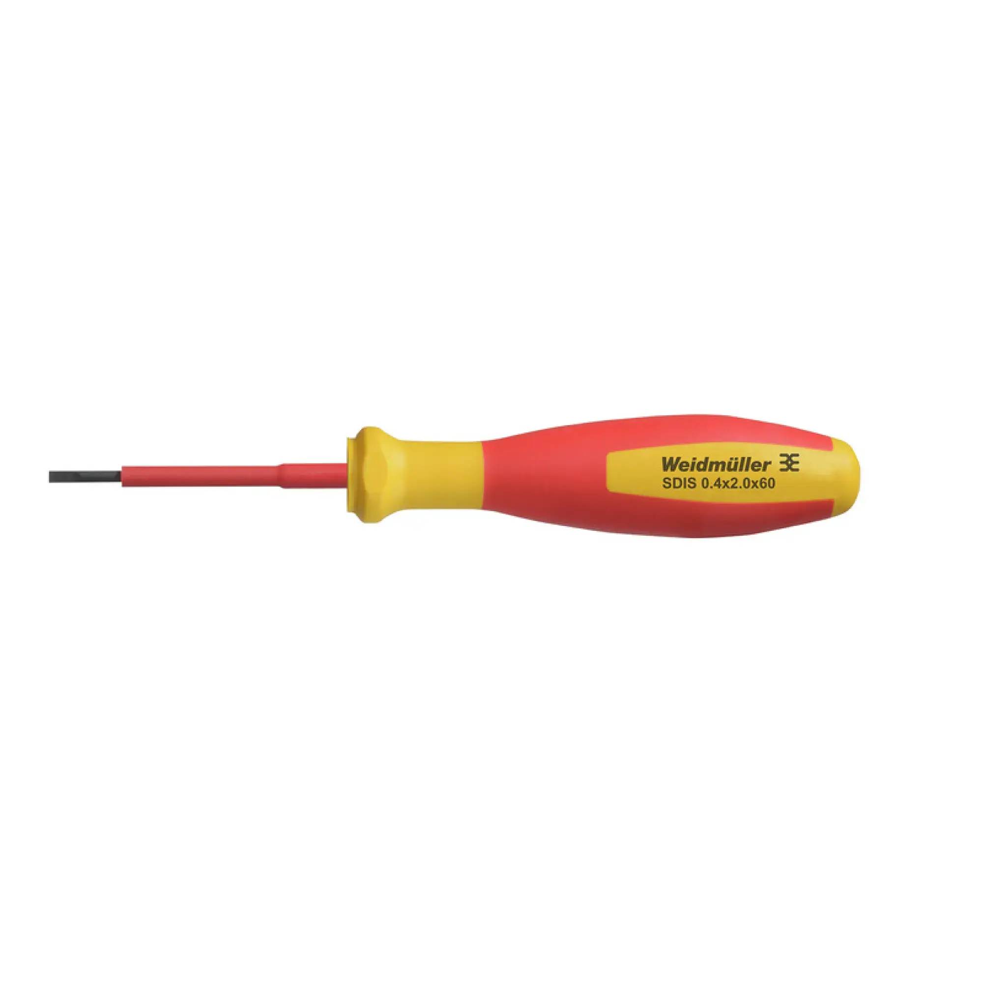 Weidmüller 2749780000 Slotted screwdriver, Blade thickness (A): 0.4 mm, Blade width (B): 2 mm, Blade length: 60 mm, Form: Slotted (img_001) Weidmüller 2749780000 Slotted screwdriver, Blade thickness (A): 0.4 mm, Blade width (B): 2 mm, Blade length: 60 mm, Form: Slotted (img_001)
