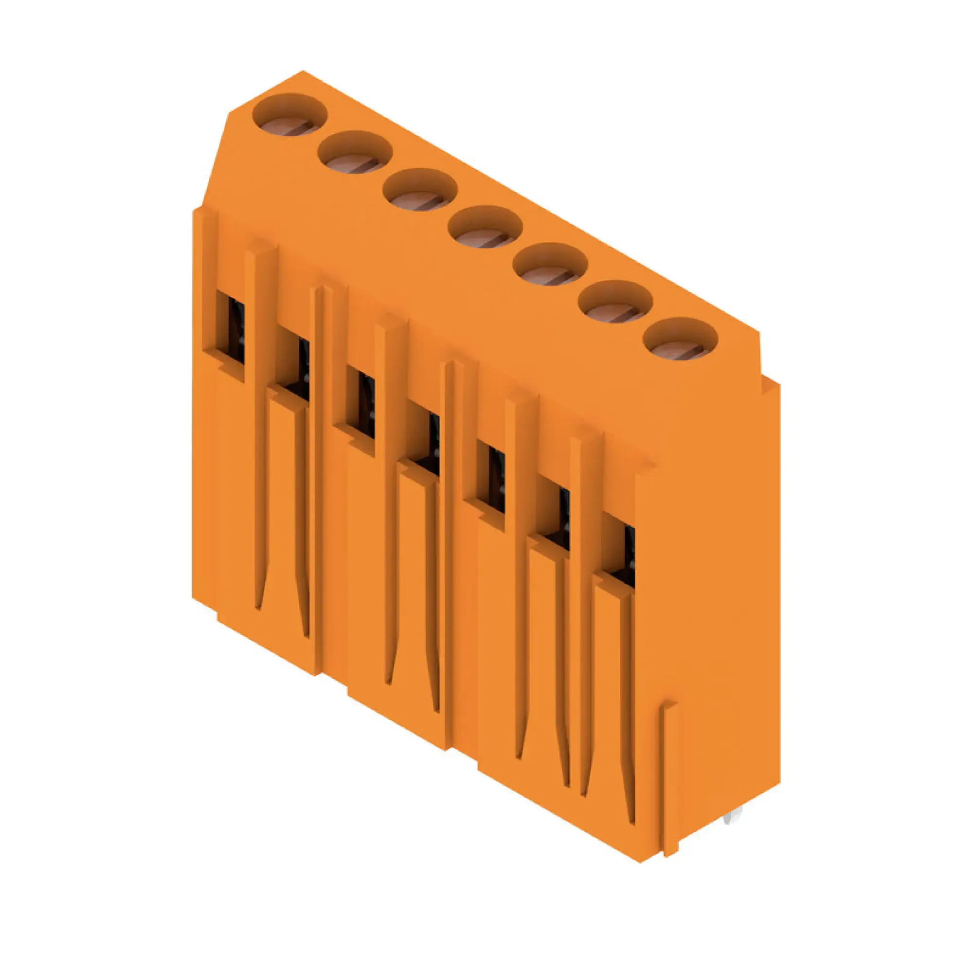 Weidmüller 1975410000 PCB terminal, 320 V, 32.5 A, Pitch in mm: 5.08, 6 mm², Number of poles: 7, Clamping yoke connection, THT solder connection, 90°, Box (img_001) Weidmüller 1975410000 PCB terminal, 320 V, 32.5 A, Pitch in mm: 5.08, 6 mm², Number of poles: 7, Clamping yoke connection, THT solder connection, 90°, Box (img_001)