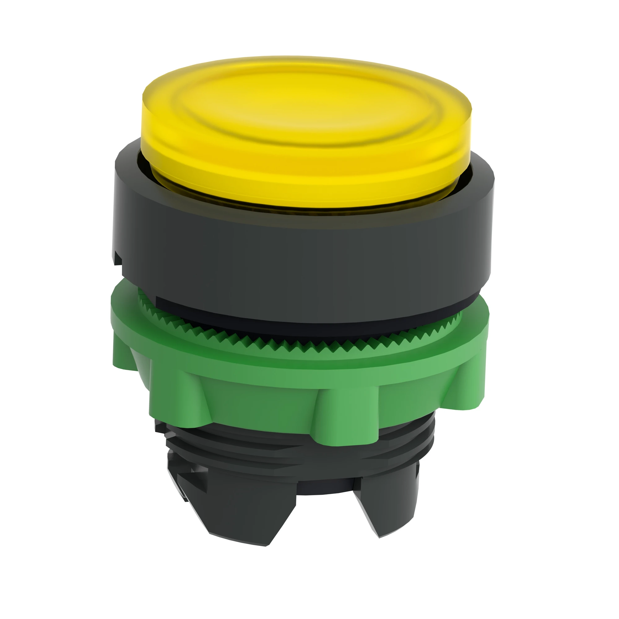 Schneider Electric ZB5AW183 Illuminated pushbutton, front element, Harmony XB5, plastic, 22mm, yellow, protruding, for universal LED (img_005)
