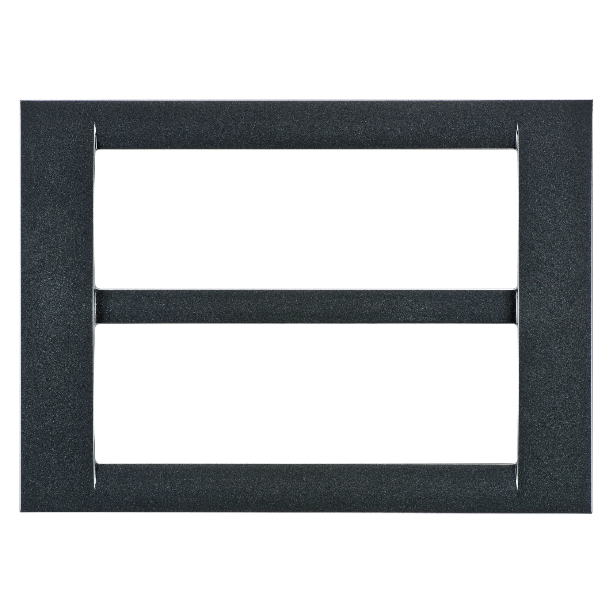 GEWISS GW22298 VIRNA PLATE - IN TECHNOPOLYMER GLOSS FINISHING - 12 GANG (6+6 OVERLAPPING) - METALLIC SLATE - SYSTEM (img_001)