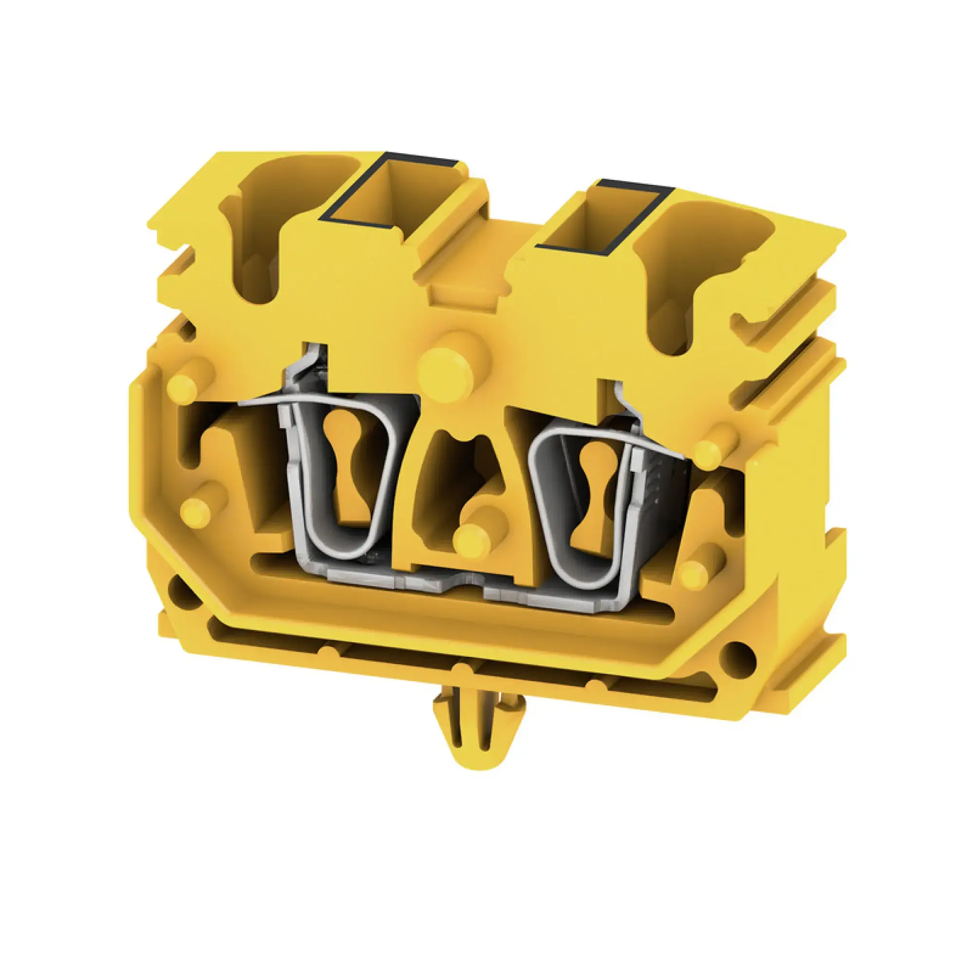 Weidmüller 1713000000 Feed-through terminal block, Tension-clamp connection, yellow, 2.5 mm², 24 A, 800 V, Number of connections: 4 (img_001) Weidmüller 1713000000 Feed-through terminal block, Tension-clamp connection, yellow, 2.5 mm², 24 A, 800 V, Number of connections: 4 (img_001)