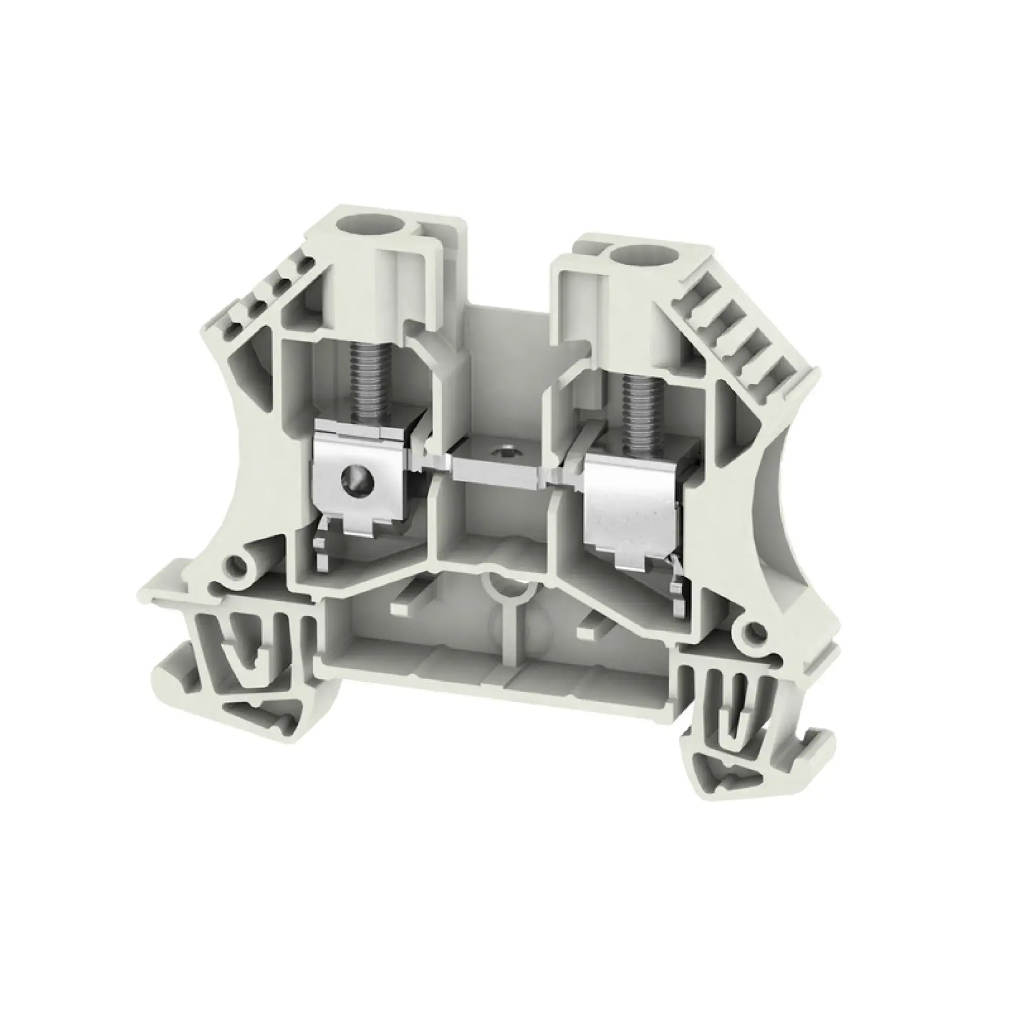 Weidmüller 1039700000 Feed-through terminal block, Screw connection, white, 6 mm², 41 A, 800 V, Number of connections: 2 (img_001)