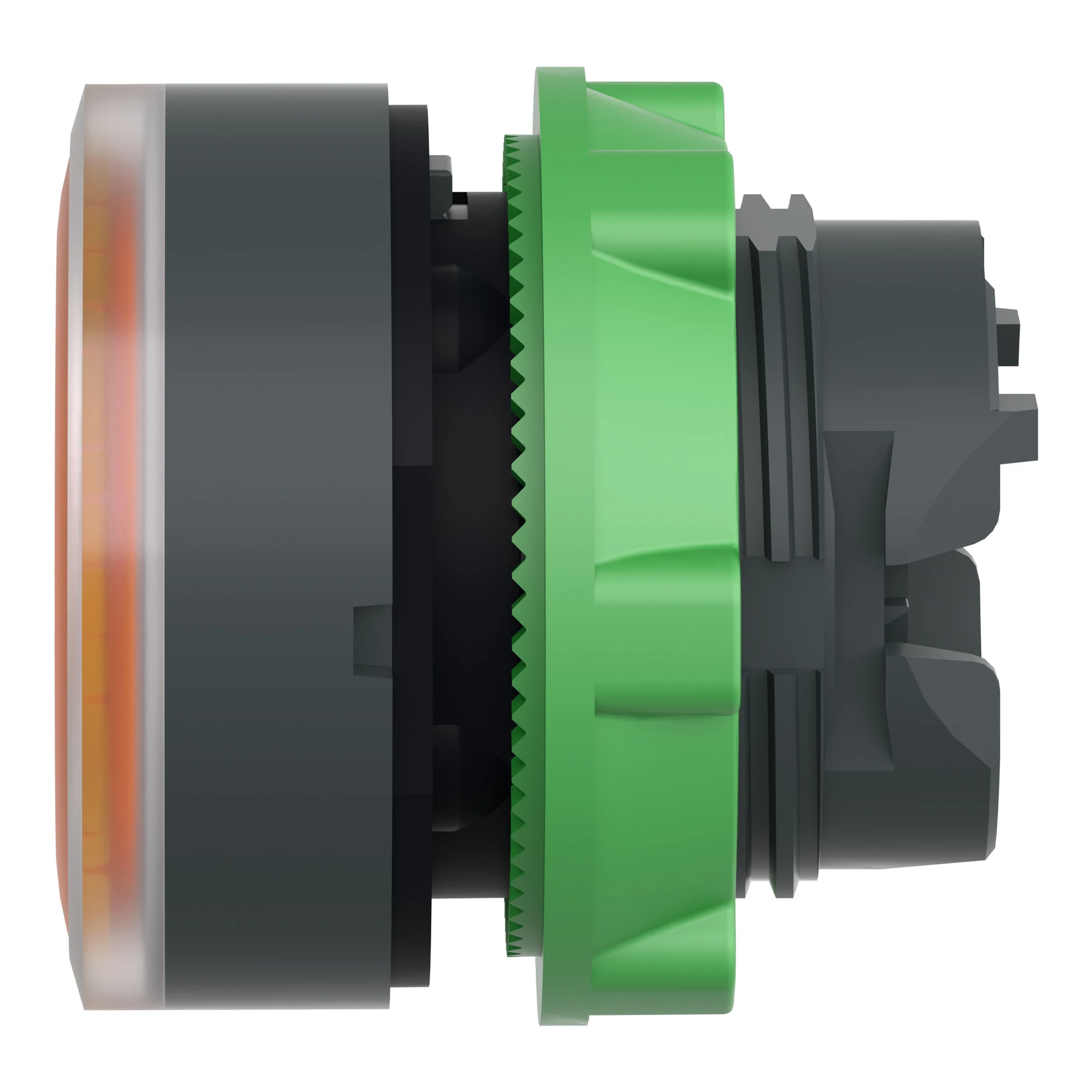 Schneider Electric ZB5AW353S Illuminated Pushbutton, Front Element, Harmony XB5, Plastic, 22mm, Orange, for Universal LED, Grooved Dome (img_006)