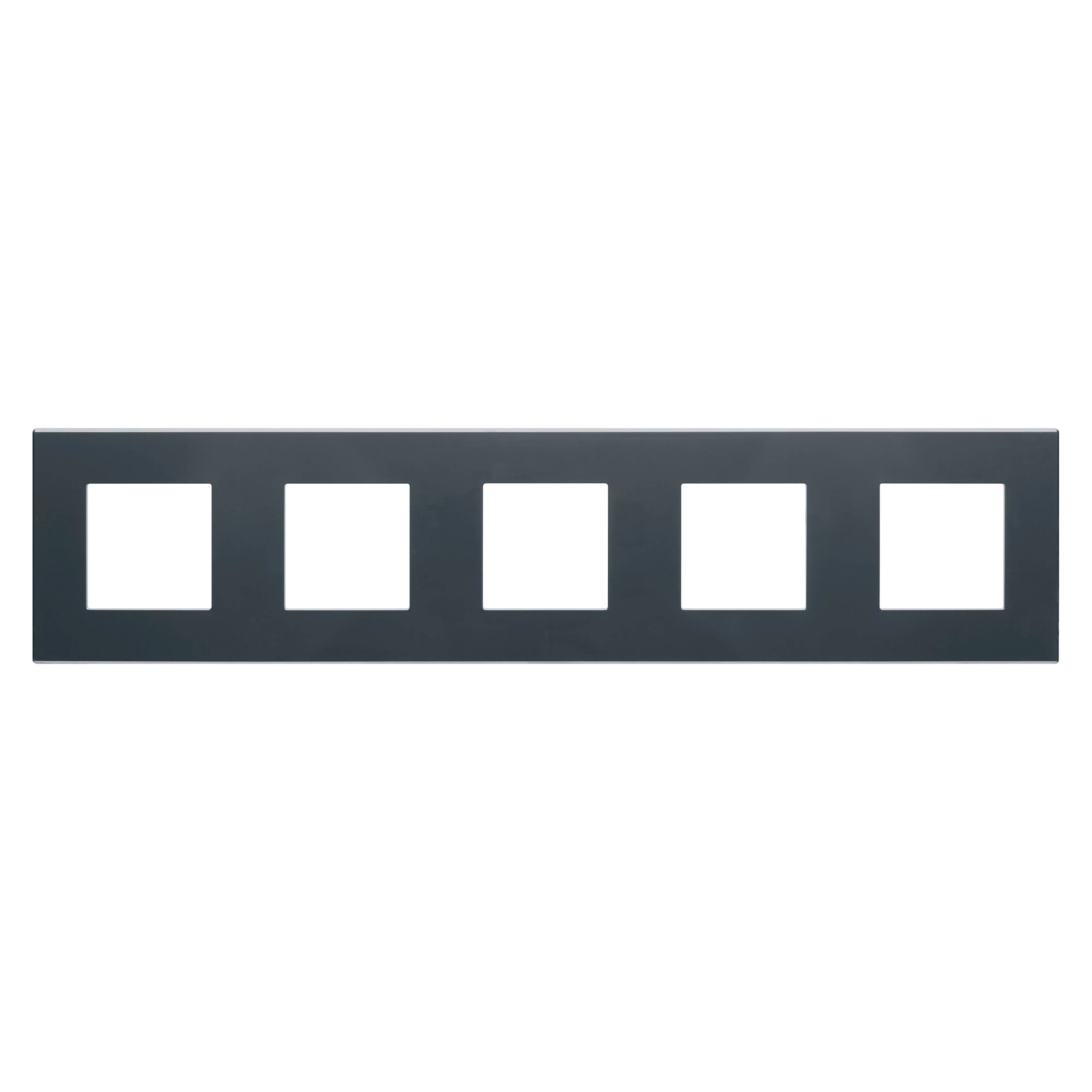 GEWISS GW35905AN DAHLIA PLATE - IN TECHNOPOLYMER - 5 GANG HORIZONTAL/VERTICAL - ANTHRACITE GREY (img_001)