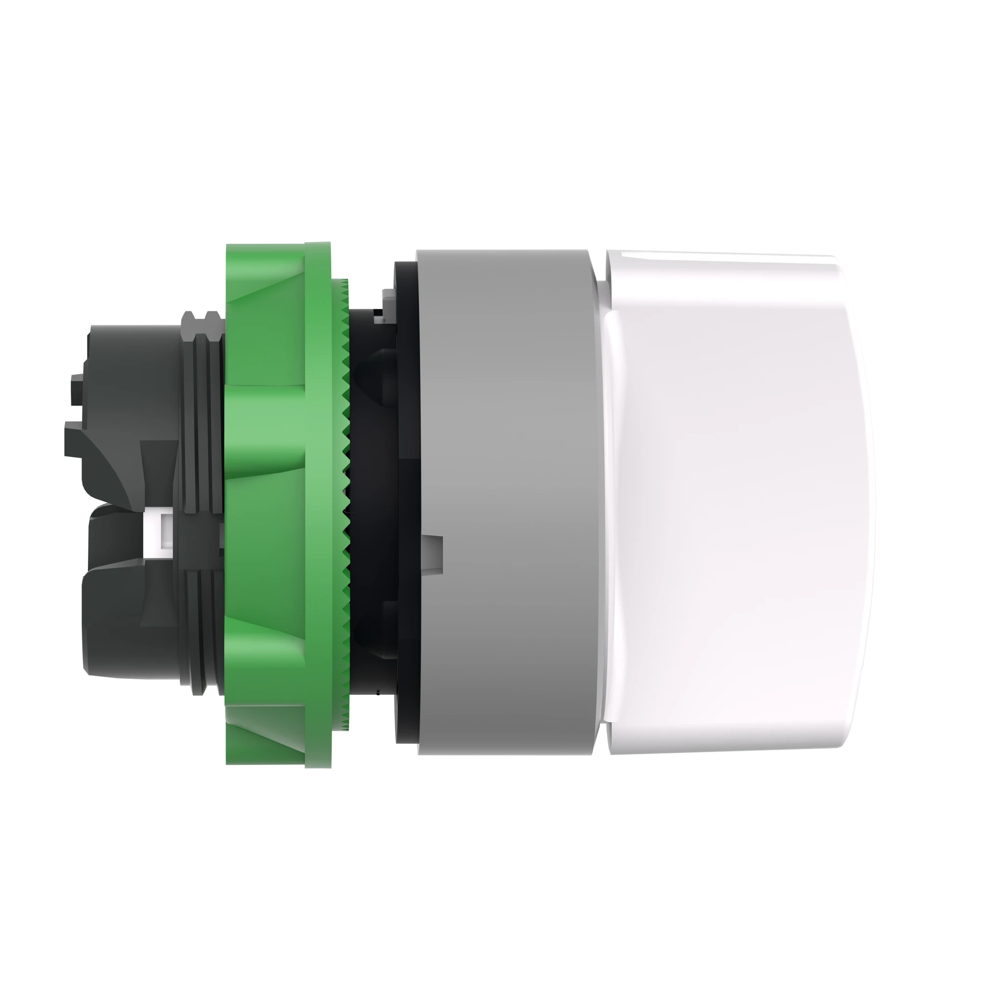 Schneider Electric ZB5AD801C0 Selector switch, front element, Harmony XB5, plastic, 22mm, light gray, white, 3 positions, center left latching (img_003)