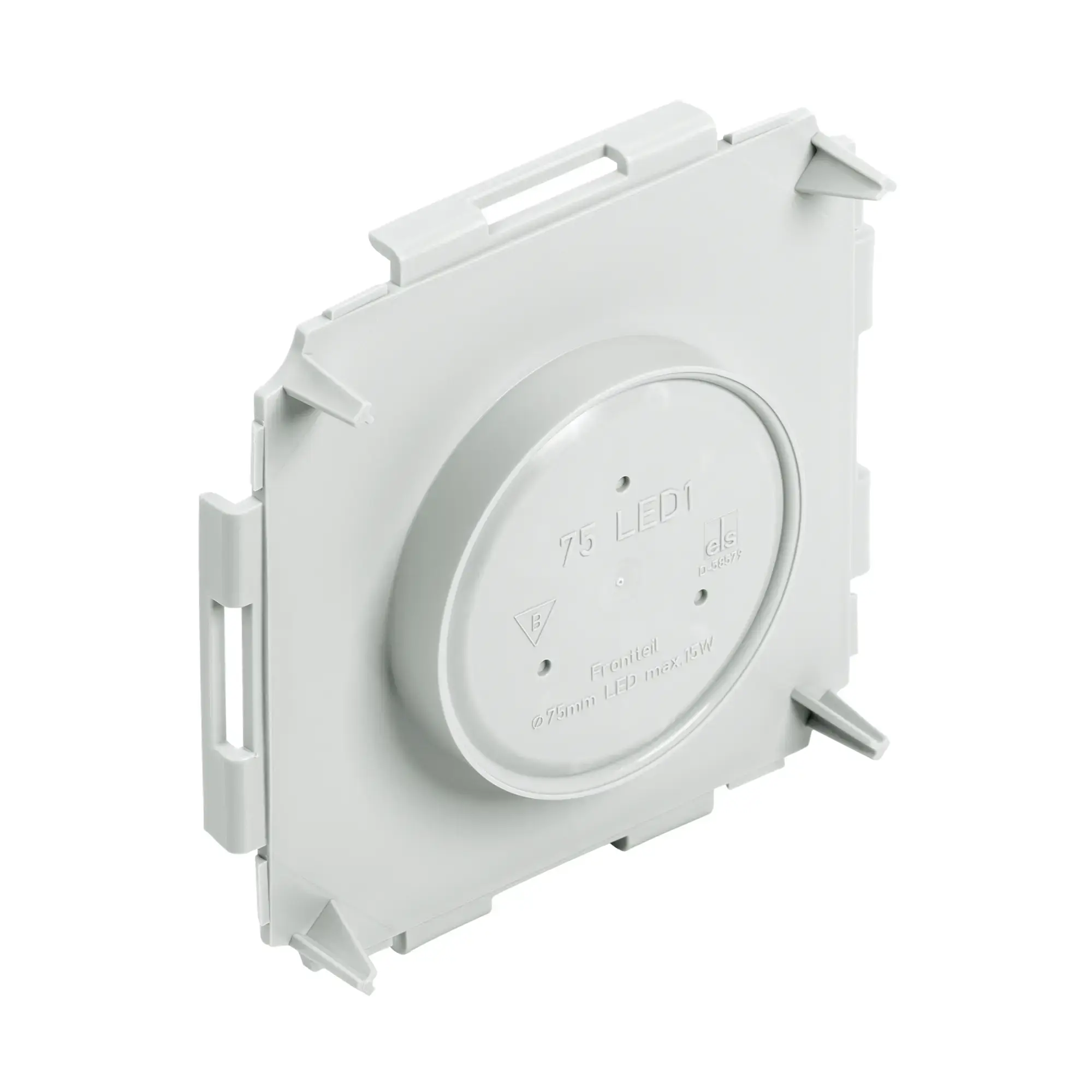 Spelsberg 98207501 Front part, grey, Type of protection IP30, Suitable for concrete construction, for LED, Rated insulation voltage 400V AC, Halogen free (img_001)