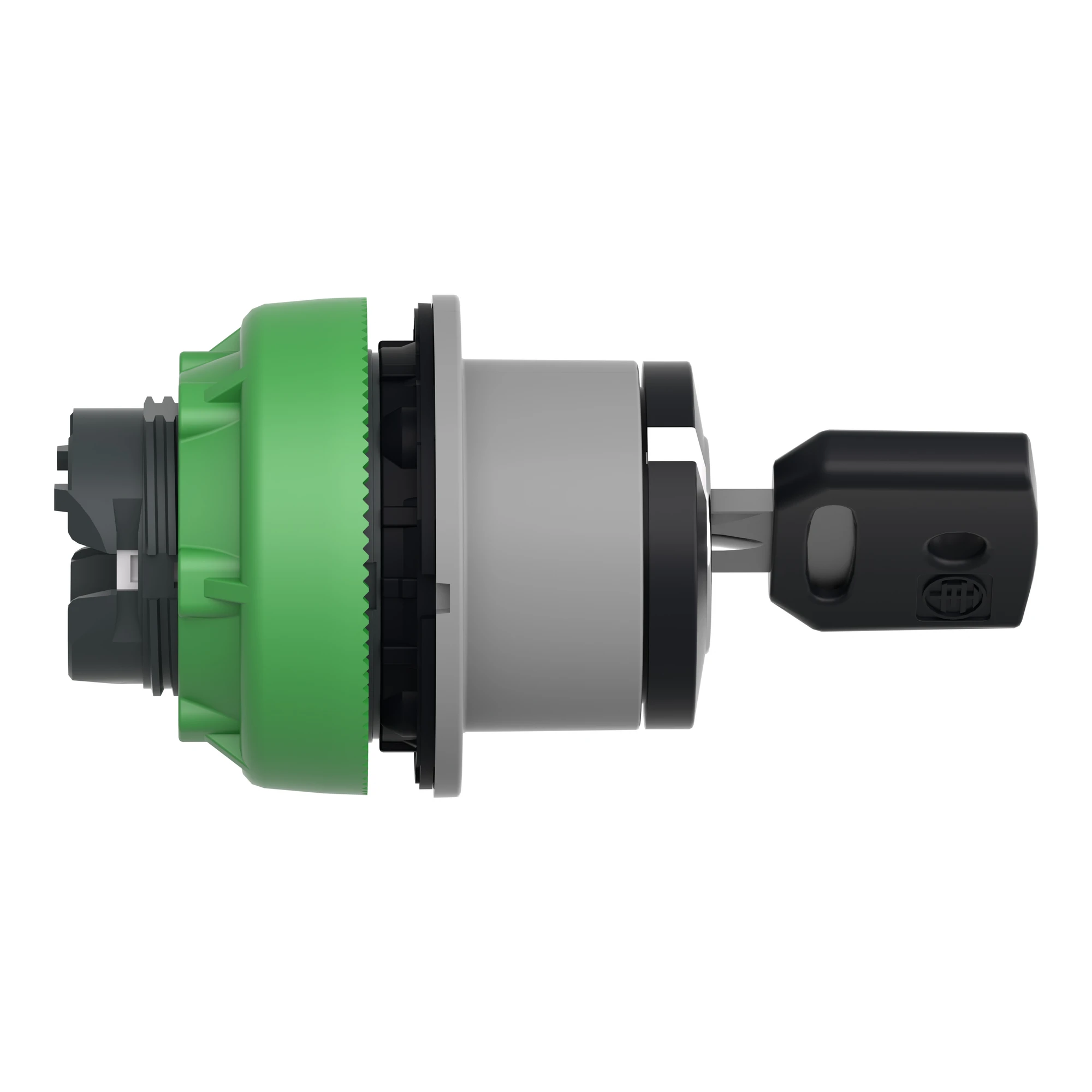 Schneider Electric ZB5FG6C0 Key switch, front element, Harmony XB5F, plastic, 30mm, light grey, black, 2 positions, momentary (img_002) Schneider Electric ZB5FG6C0 Key switch, front element, Harmony XB5F, plastic, 30mm, light grey, black, 2 positions, momentary (img_002)