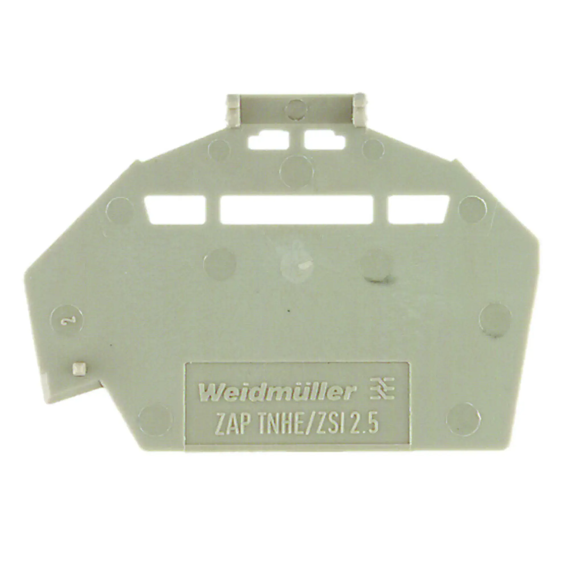 Weidmüller 1610840000 End plate (terminals), dark beige, Height: 46.7 mm, Width: 1.1 mm, V-0, Wemid (img_001)