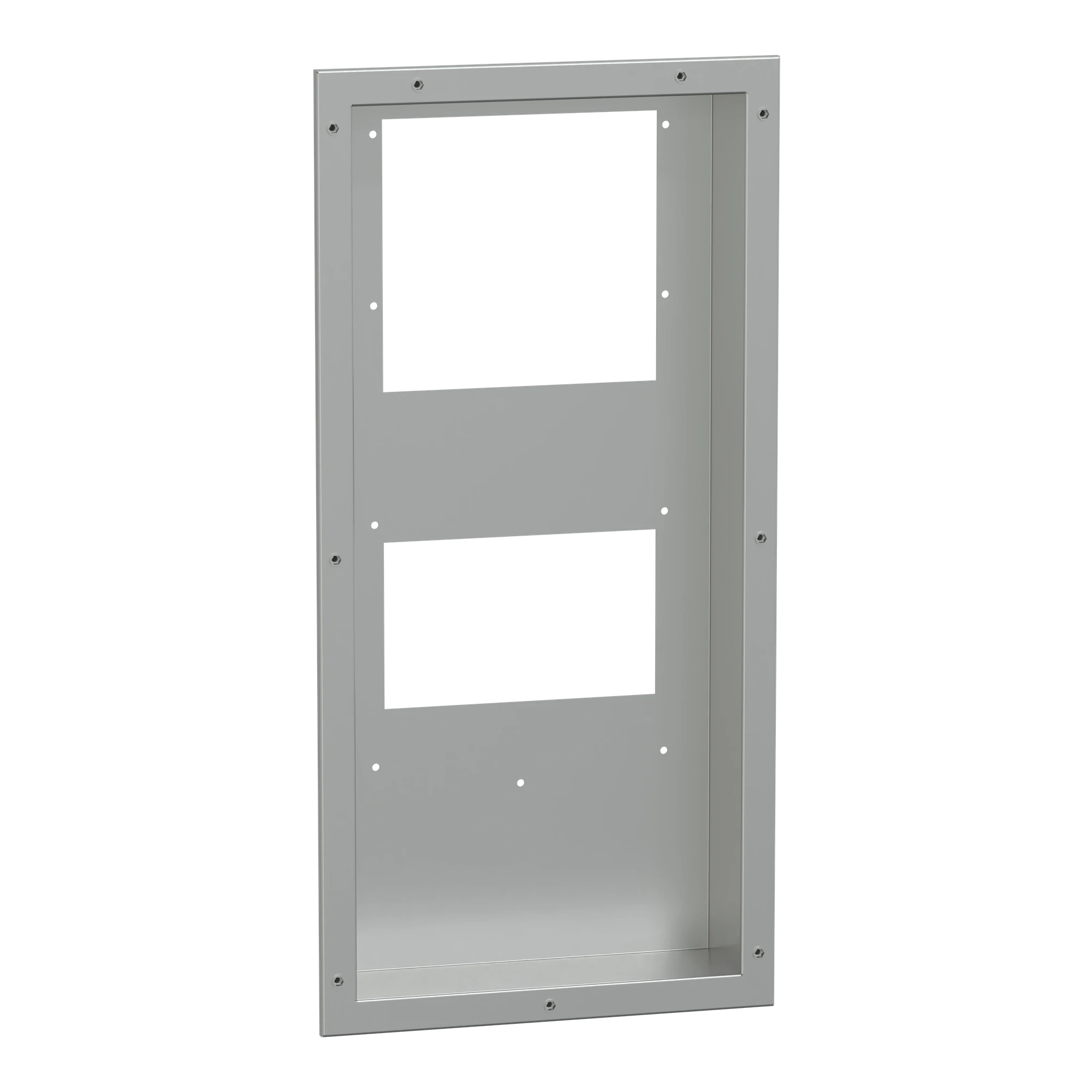 Schneider Electric NSYCUACC039DG Kit for semi-flush mounting for stainless steel wall-mounted cooling unit, networked, Climasys CU, 0.8 - 1kW (img_001)