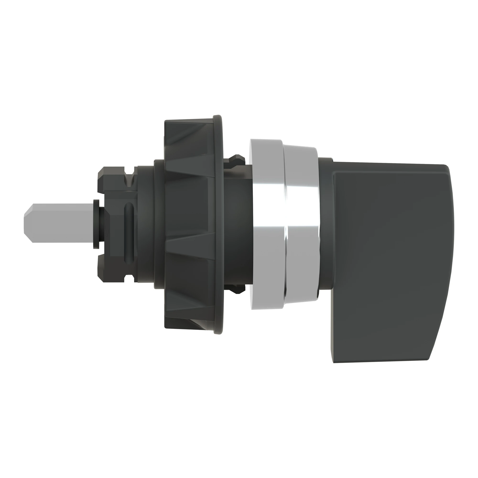 Schneider Electric KBA1H Actuation element with front ring Ø 29mm, plastic front, silver finish, toggle, black (img_003) Schneider Electric KBA1H Actuation element with front ring Ø 29mm, plastic front, silver finish, toggle, black (img_003)