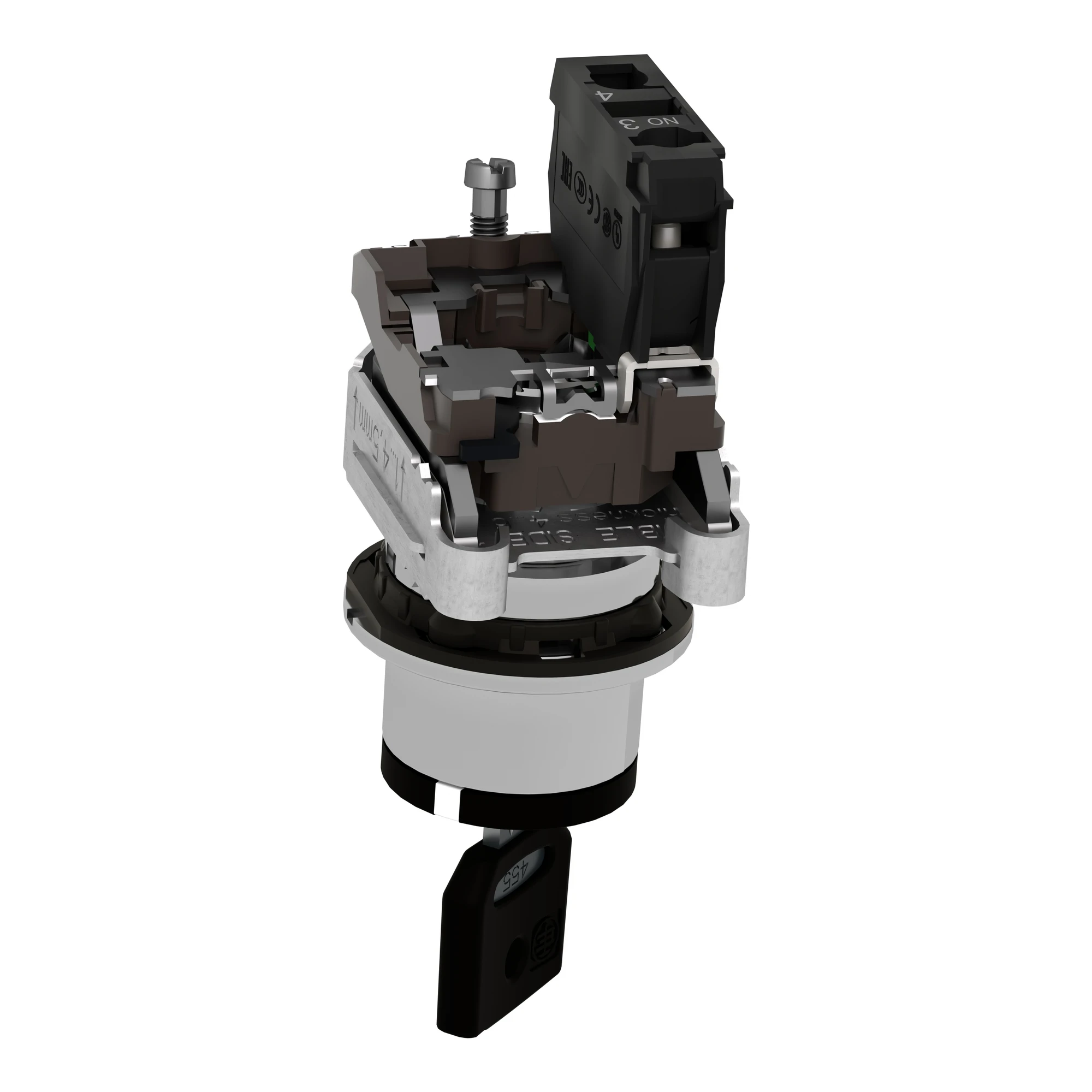 Schneider Electric XB4FG41 Key switch, Harmony XB4F, metal, 30mm, black, 2 positions, latching, Ronis 455, 1S (img_006) Schneider Electric XB4FG41 Key switch, Harmony XB4F, metal, 30mm, black, 2 positions, latching, Ronis 455, 1S (img_006)