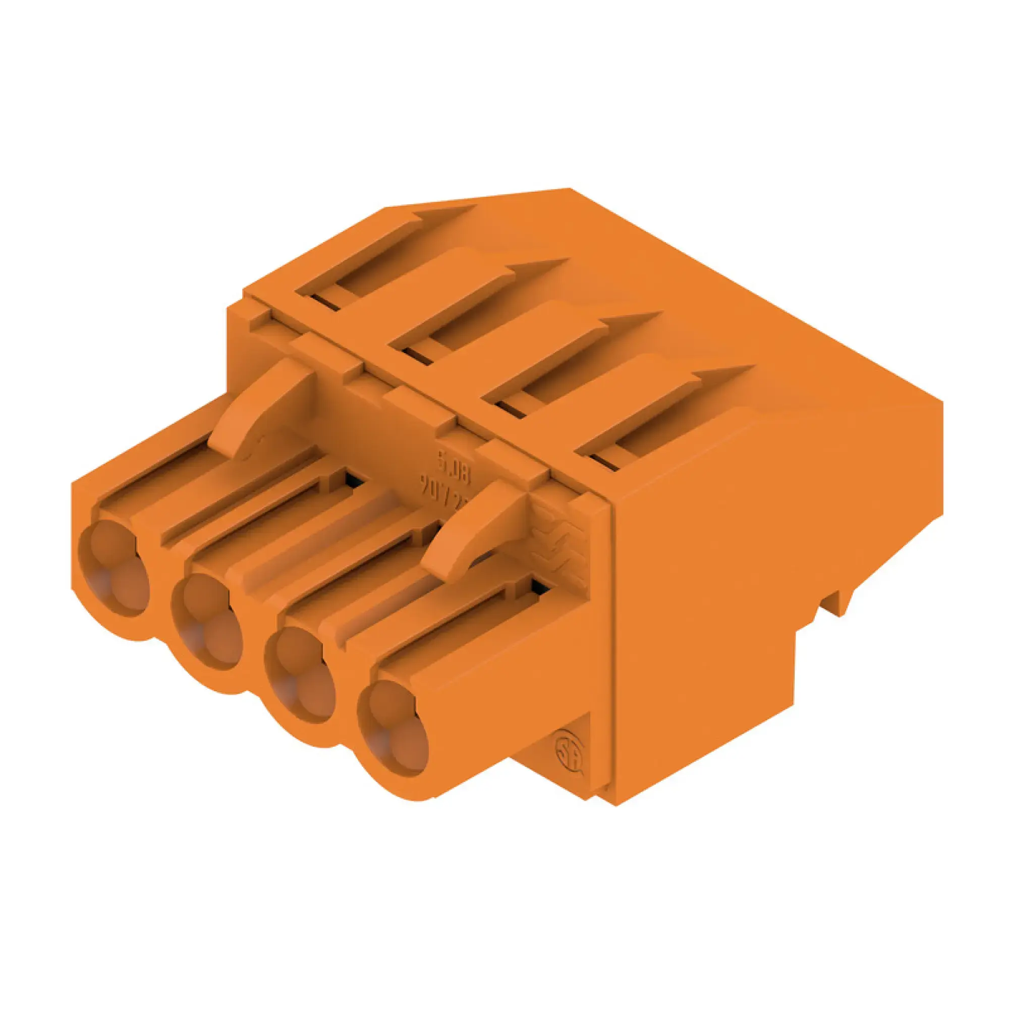 Weidmüller 1958850000 PCB connector (wire connection), 320 V, 23 A, Pitch in mm: 5.00, 4 mm², Number of poles: 4, Clamping yoke connection, Box (img_001)