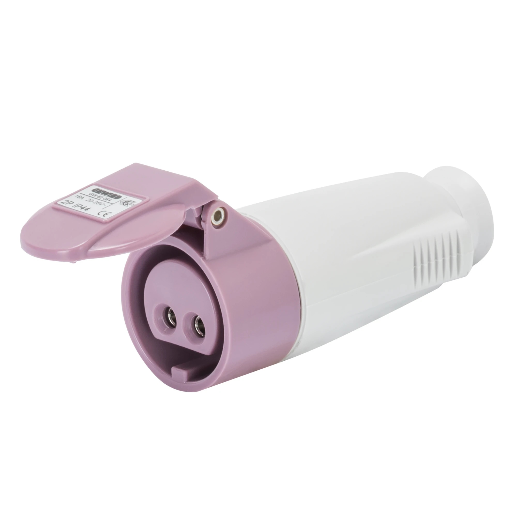 GEWISS GW62065 STRAIGHT CONNECTOR - IP44 - 3P 16A 20-25V 50-60HZ - VIOLET - n.r. - SCREW WIRING (img_001)