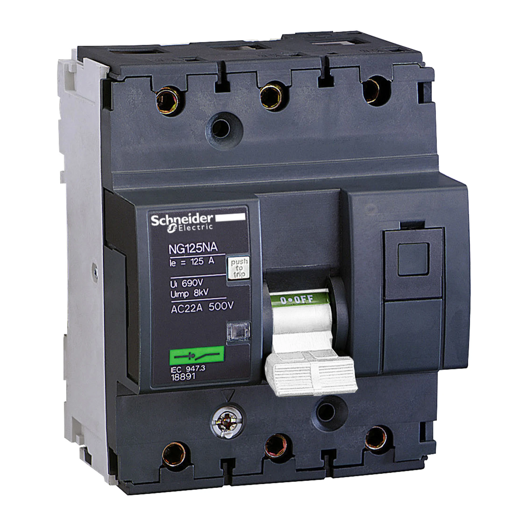 Schneider Electric 18891 Load disconnect switch NG125NA, 3P, 100A (img_001) Schneider Electric 18891 Load disconnect switch NG125NA, 3P, 100A (img_001)