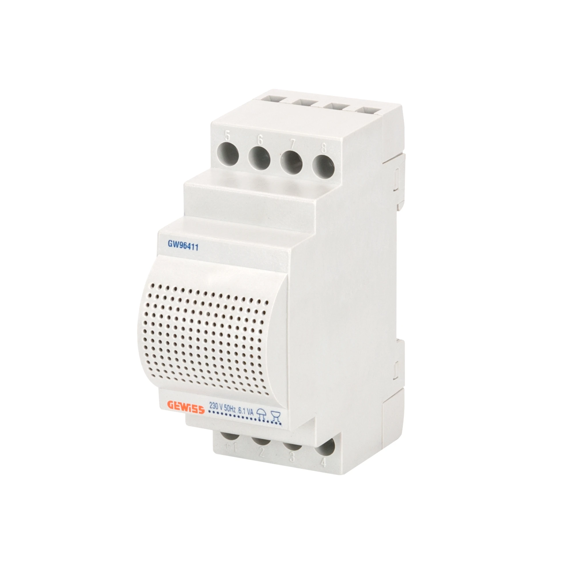 GEWISS GW96411 COMBINED TRANSFORMER BELL-BUZZER - 230V - 2 MODULES (img_001)