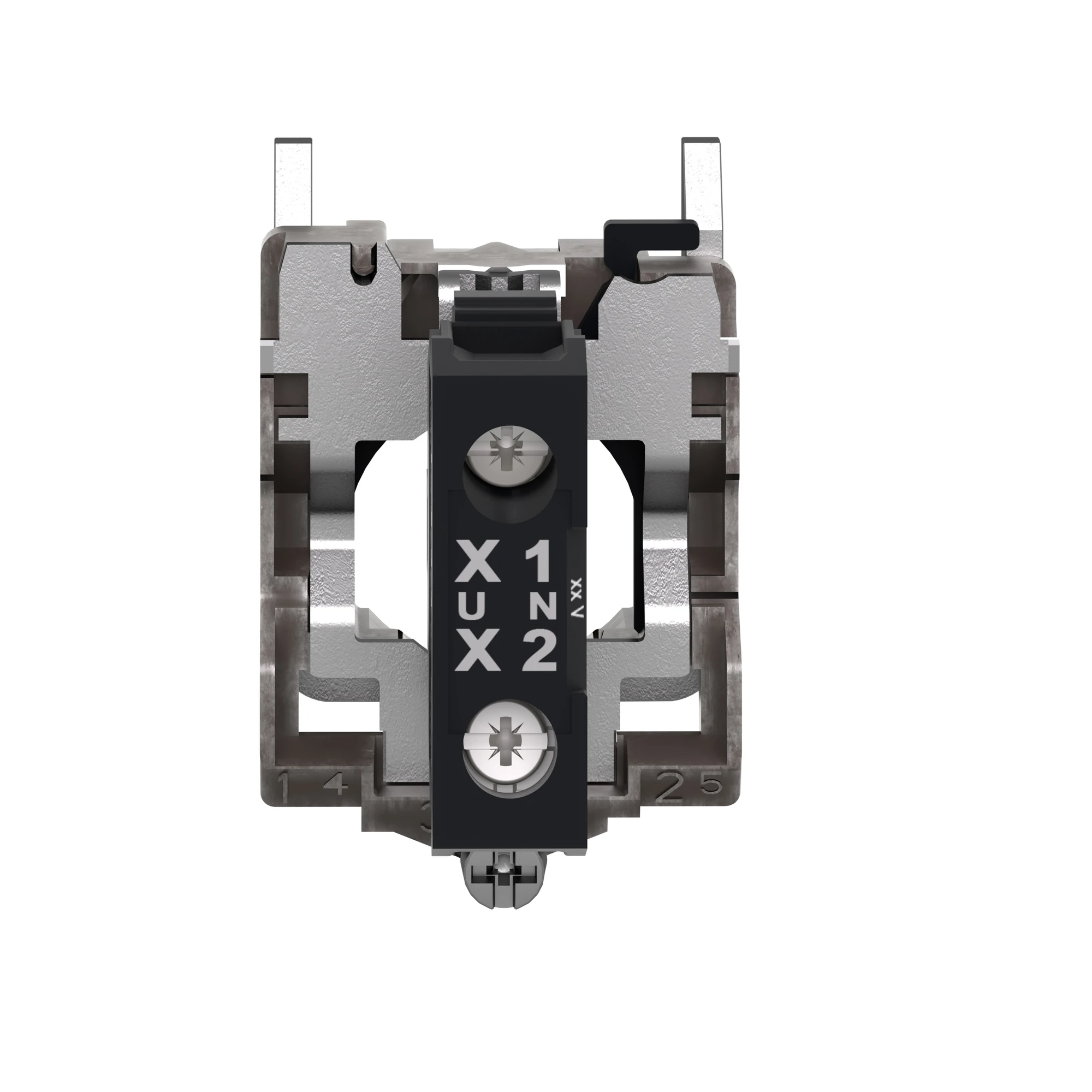Schneider Electric ZB4BV18M1 Lamp base with mounting flange, Harmony XB4, metal, flashing light, white, universal LED, screw terminal, 230V AC (img_004)