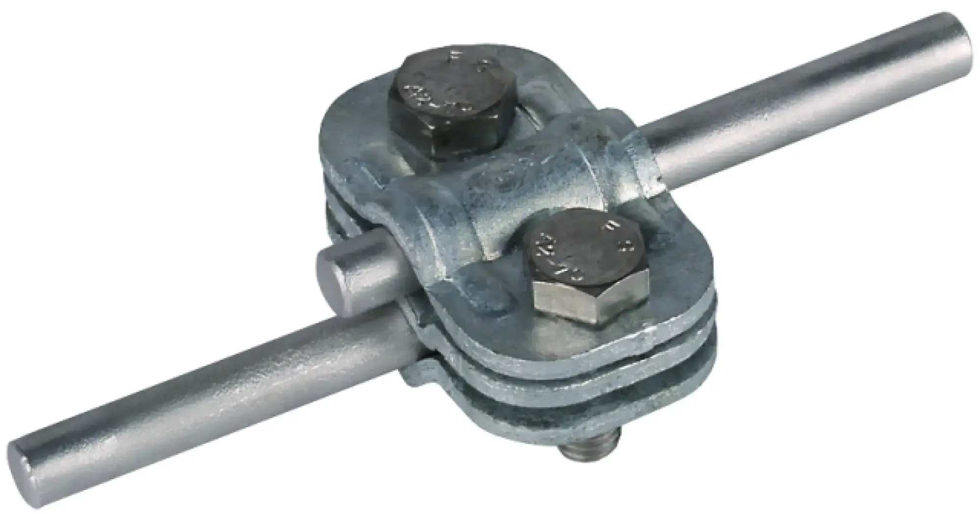 Dehn 459003 UNI disconnecting clamp, St/tZn with intermediate plate for 2x Rd 7-10mm (img_001)